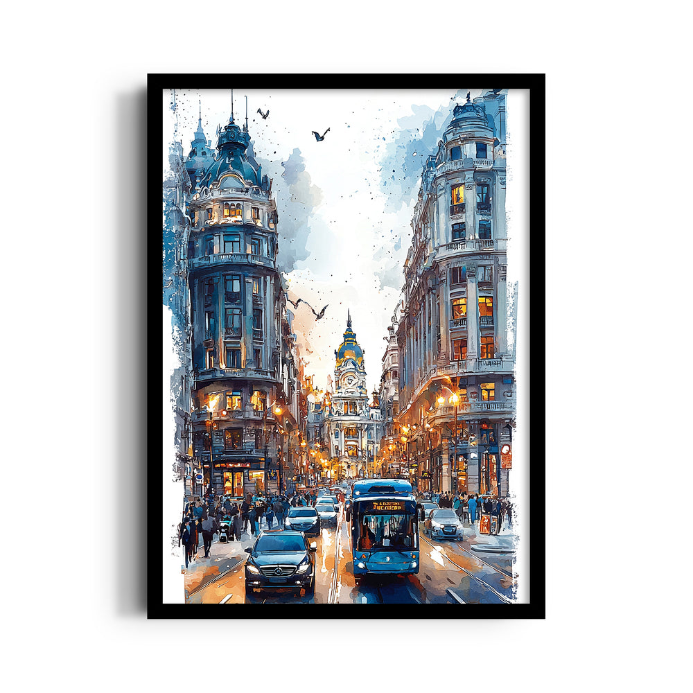 Grand Boulevard Cityscape - City Wall Art