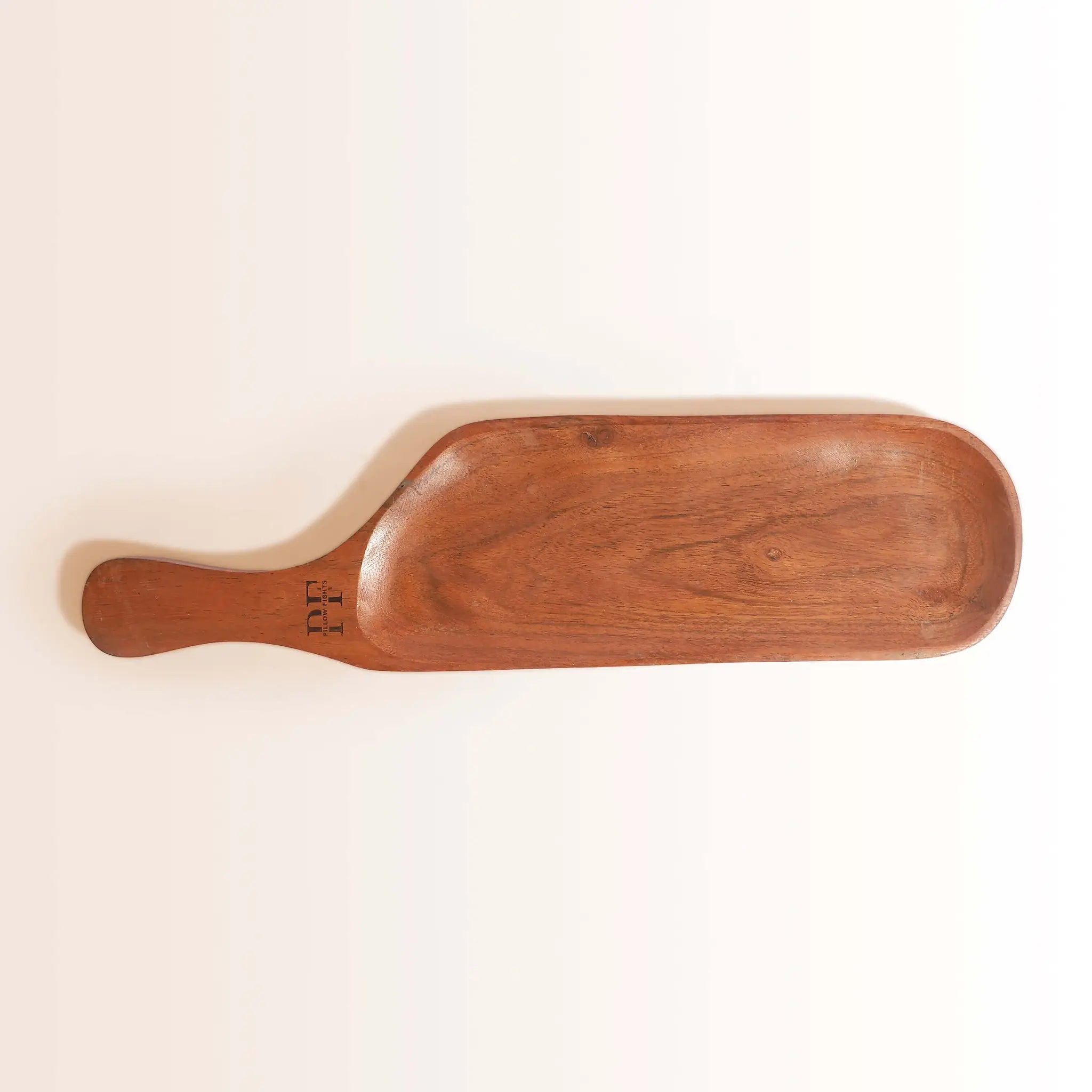 Handcrafted Sheesham Wood Serving Platter | Long Paddle Tray for Appetizers
