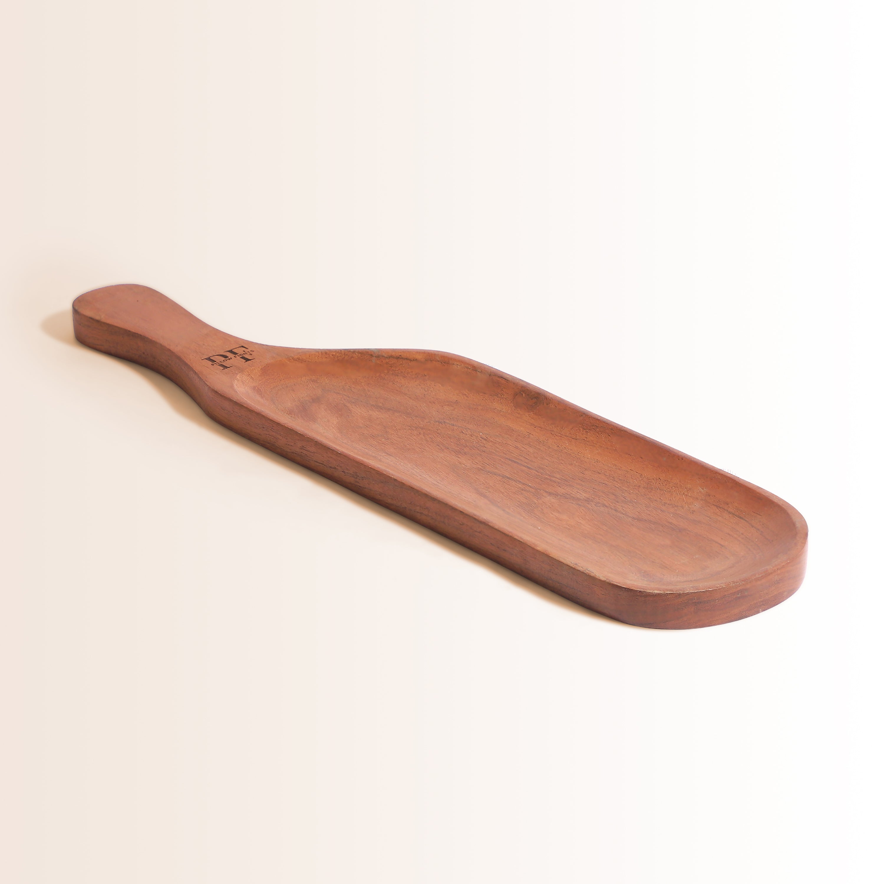 Handcrafted Sheesham Wood Serving Platter | Long Paddle Tray for Appetizers