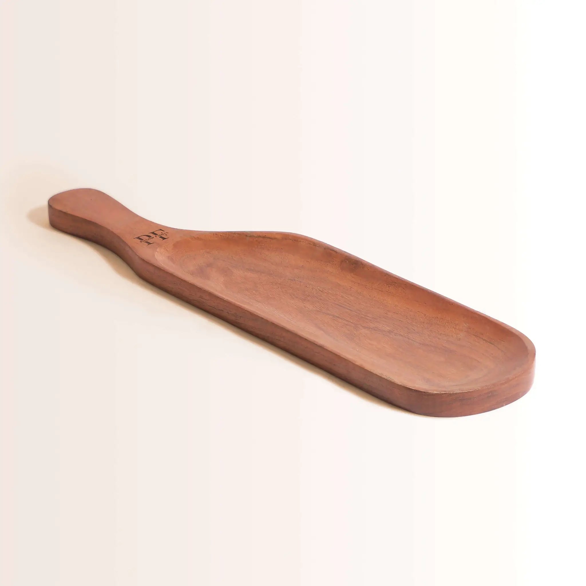 Handcrafted Sheesham Wood Serving Platter | Long Paddle Tray for Appetizers