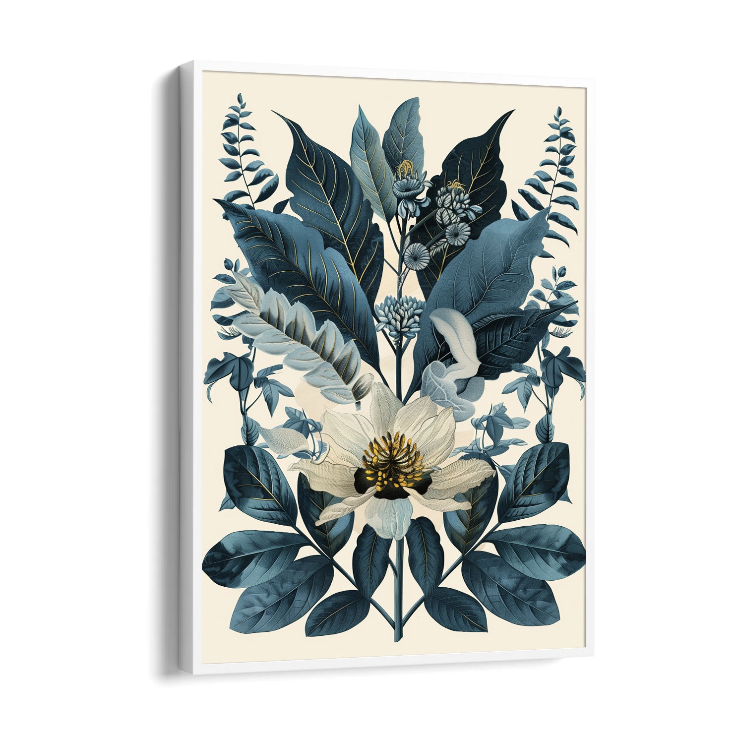 Indigo Garden Majesty - Botanical Wall Art