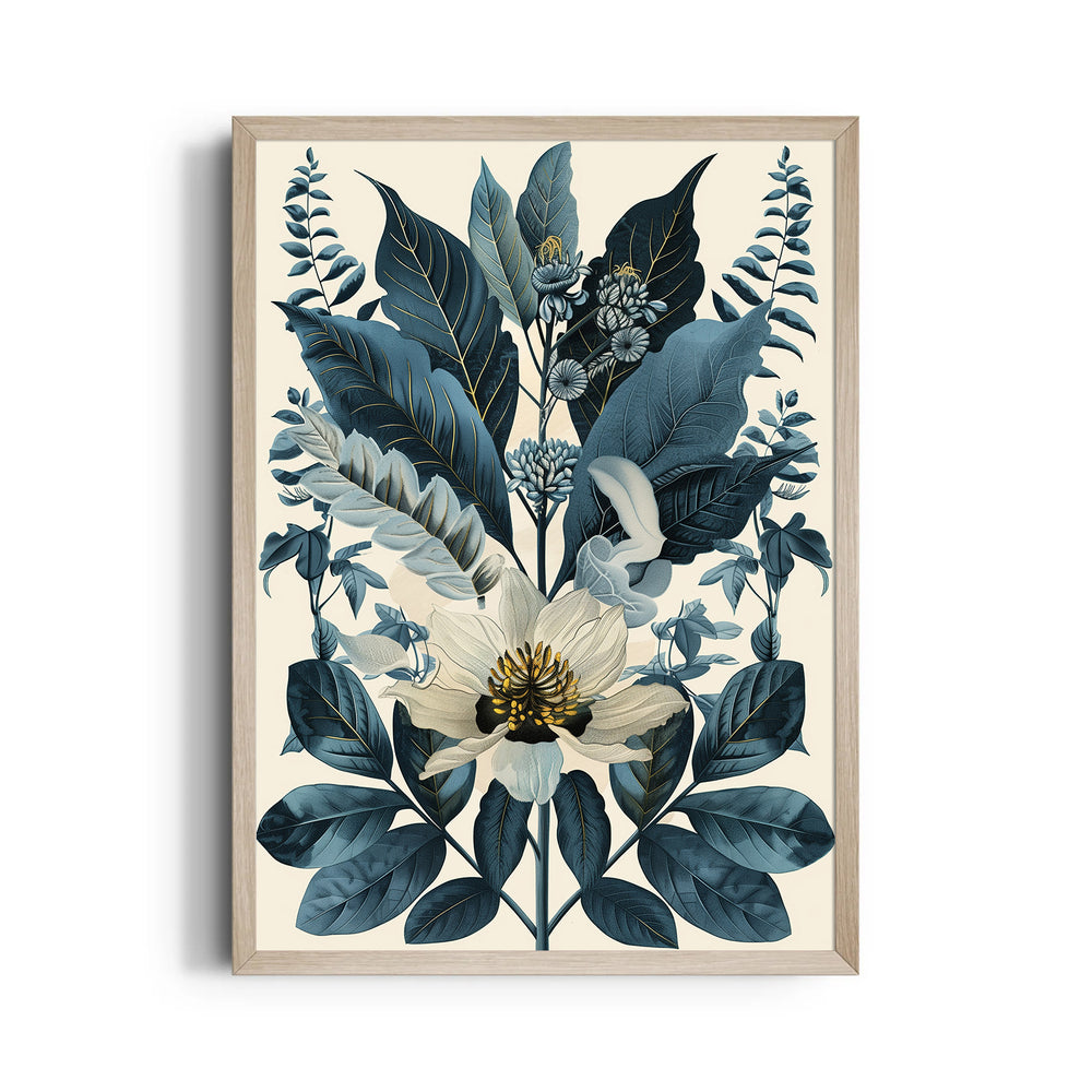 Indigo Garden Majesty - Botanical Wall Art - Pillow Fights