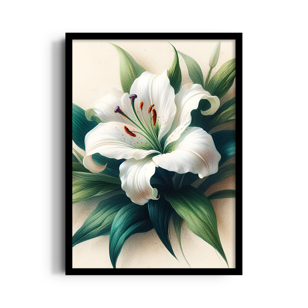 Ivory Lily Grace - Botanical Wall Art