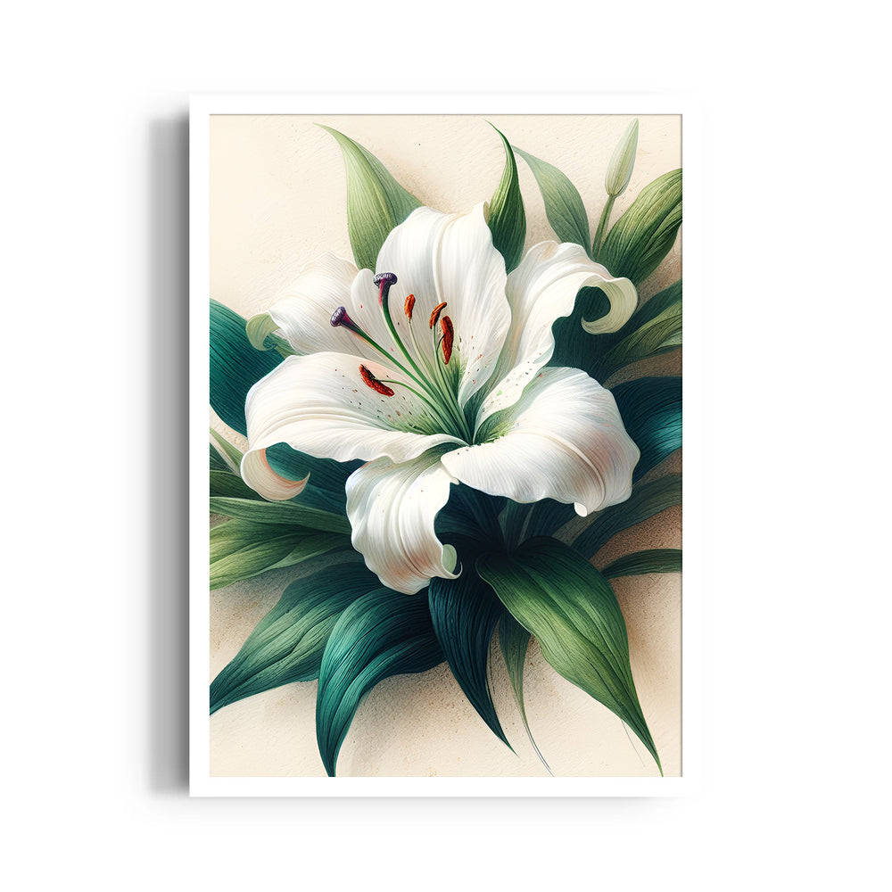 Ivory Lily Grace - Botanical Wall Art