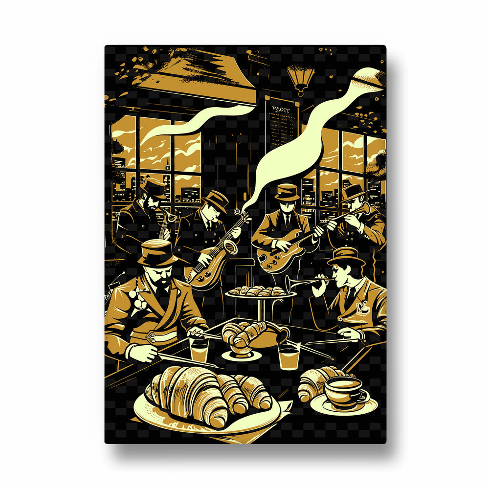 Jazz Caf Nights - Food & Bar Wall Art - Pillow Fights