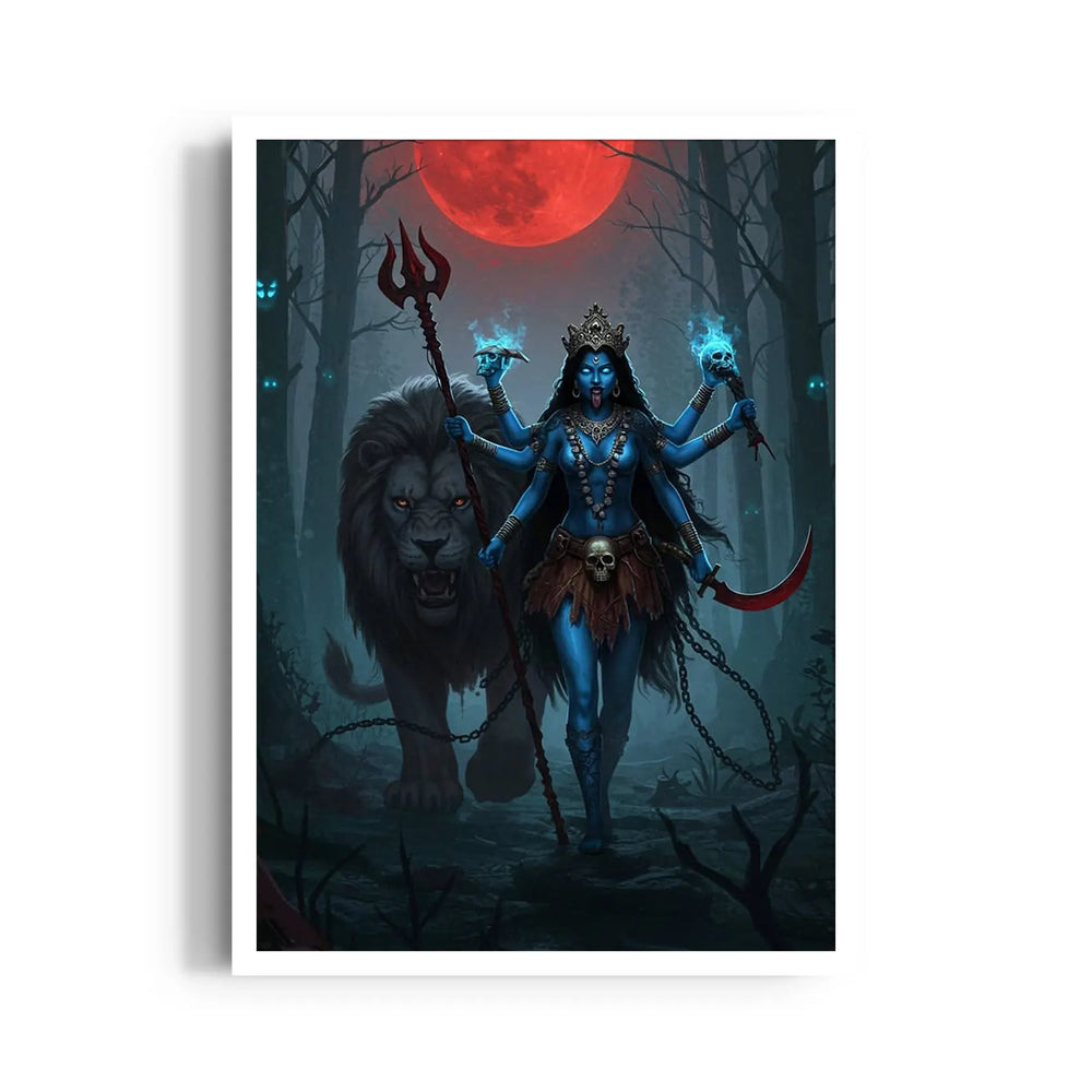Kali Simha Vahana Rakta Chandra