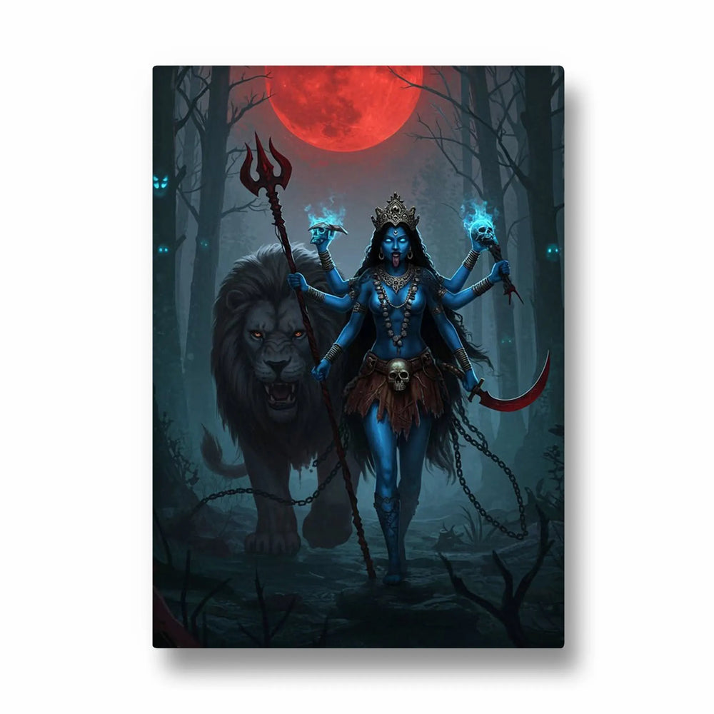 Kali Simha Vahana Rakta Chandra