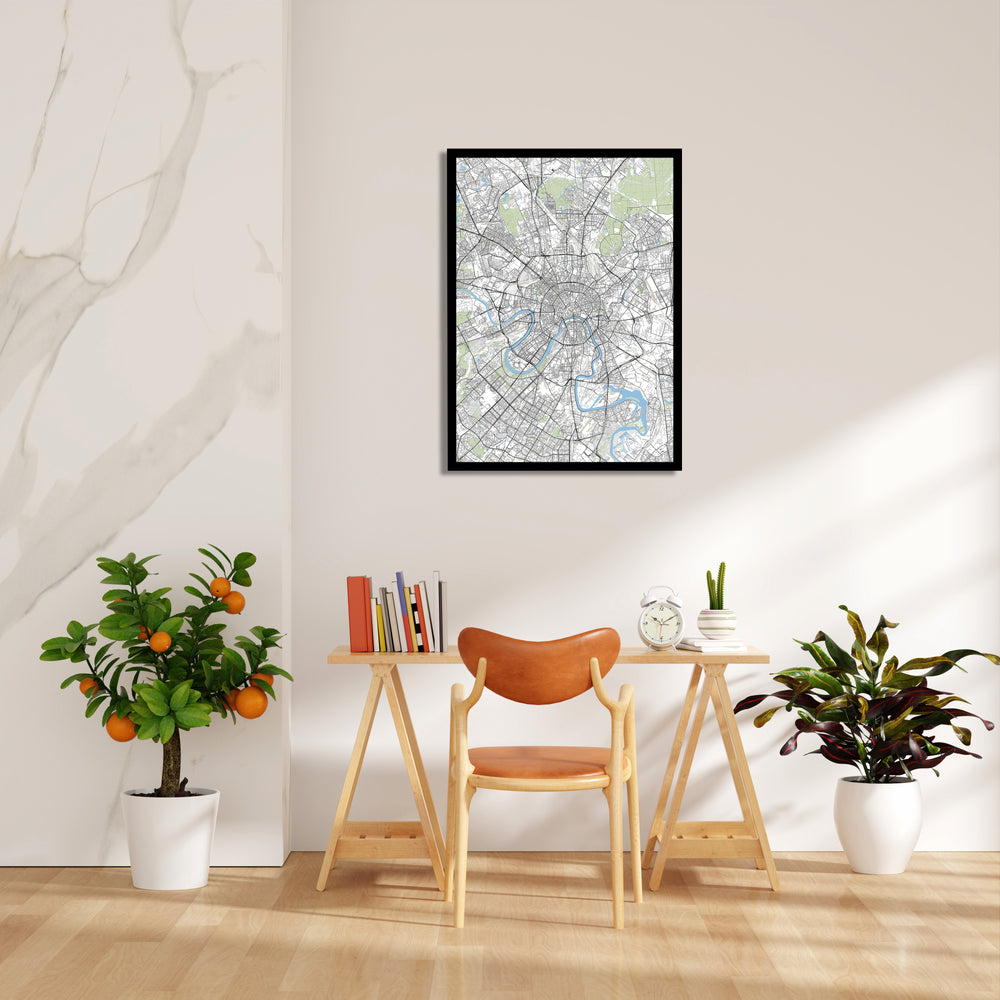 London River Maze - street map wall art