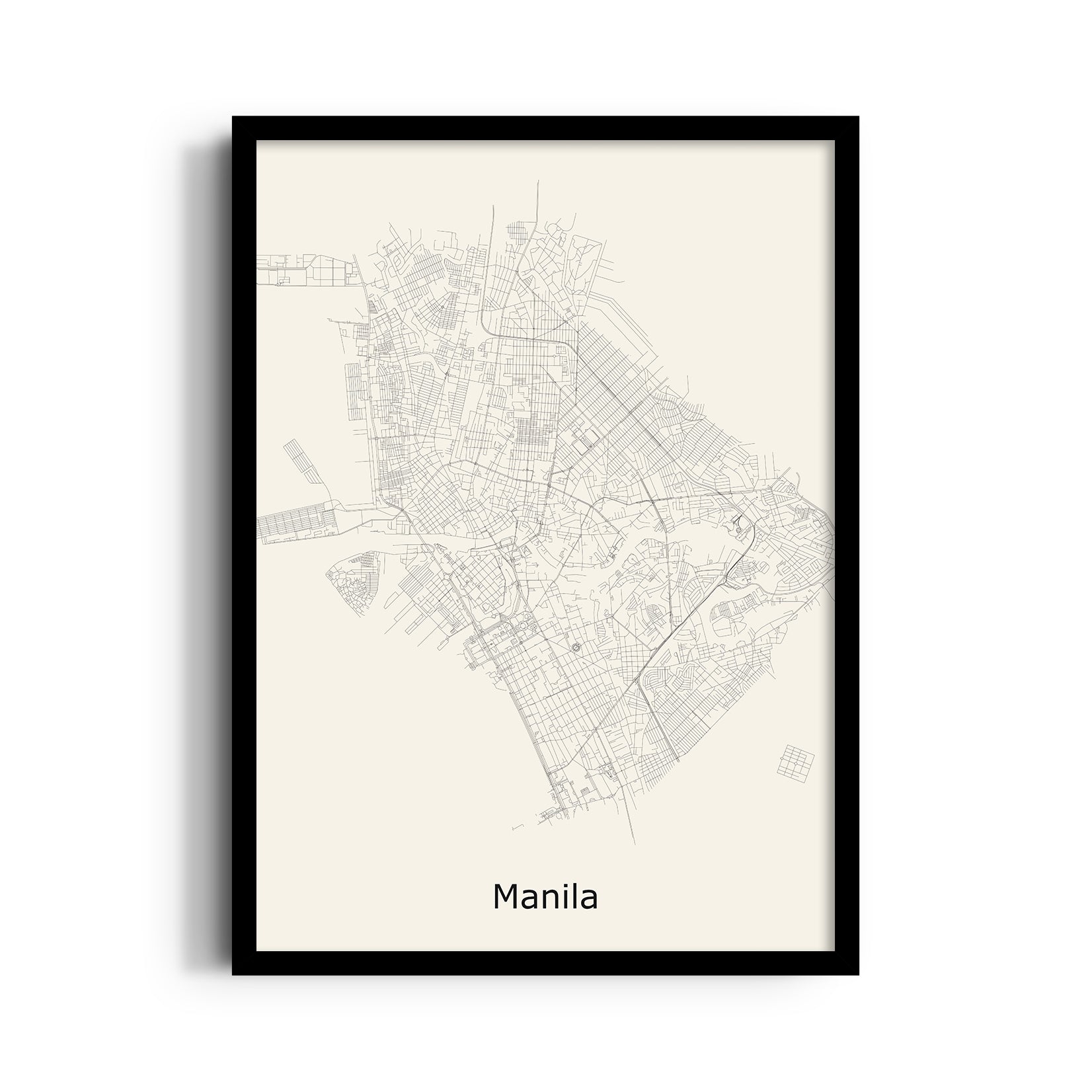 Manila City Lines - street map wall art