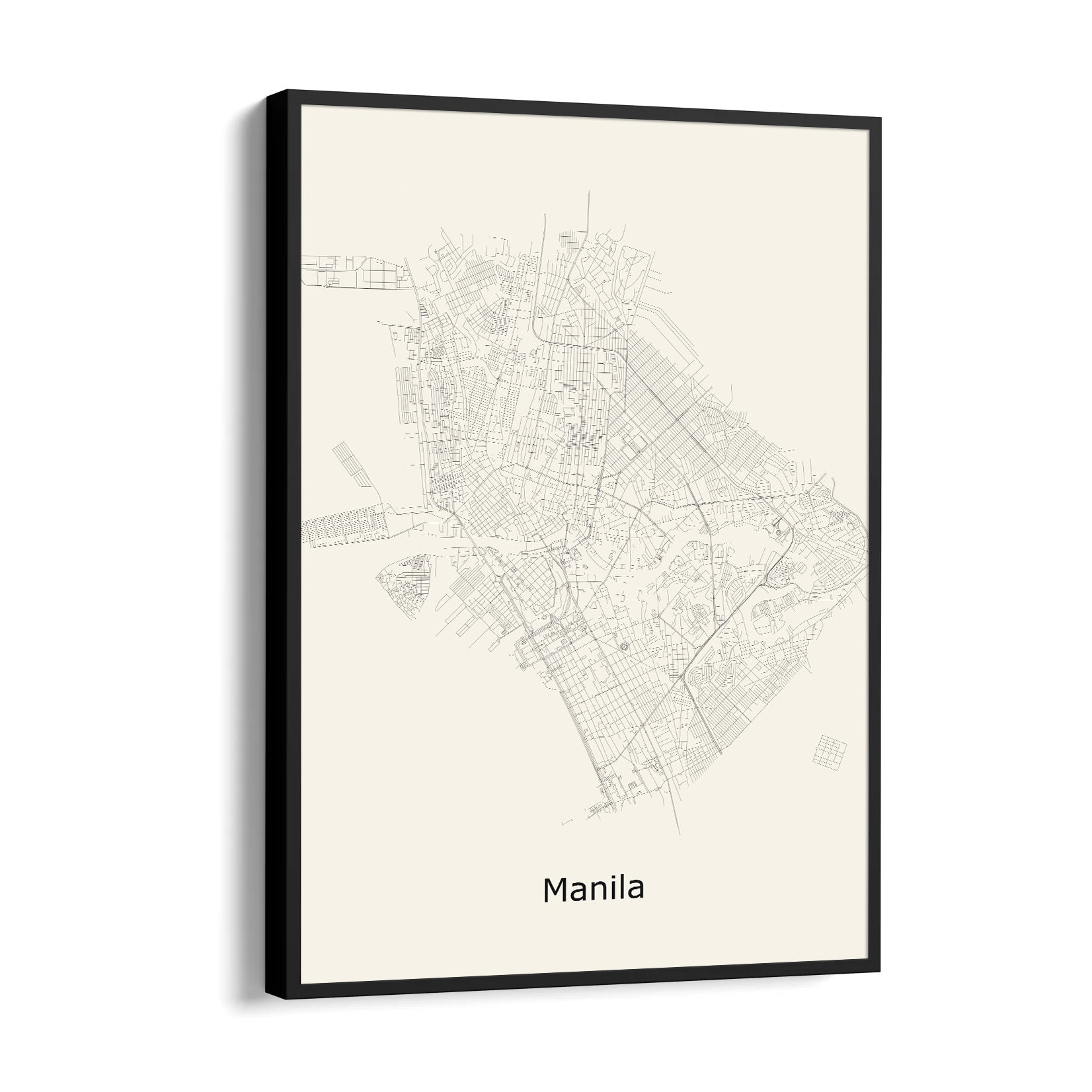 Manila City Lines - street map wall art