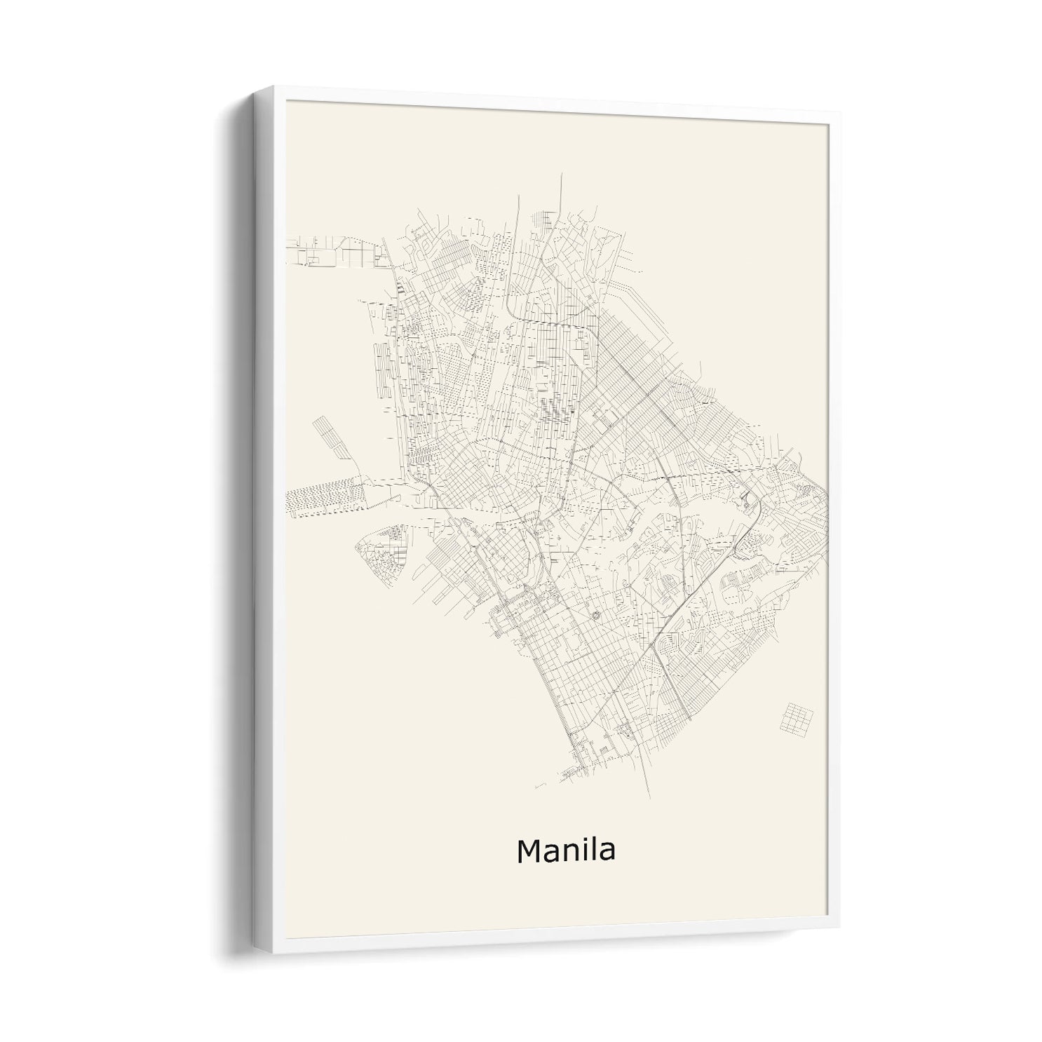 Manila City Lines - street map wall art