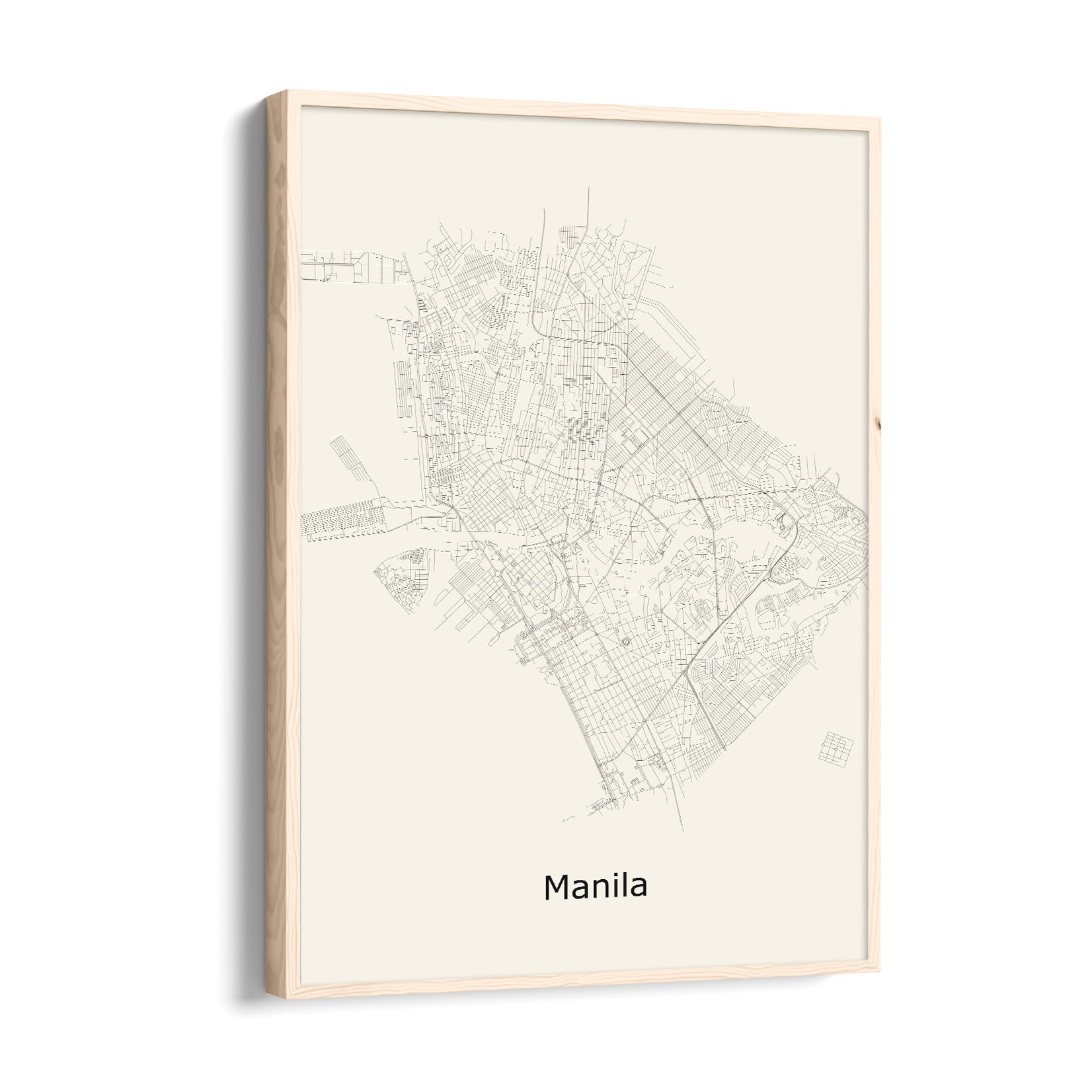 Manila City Lines - street map wall art