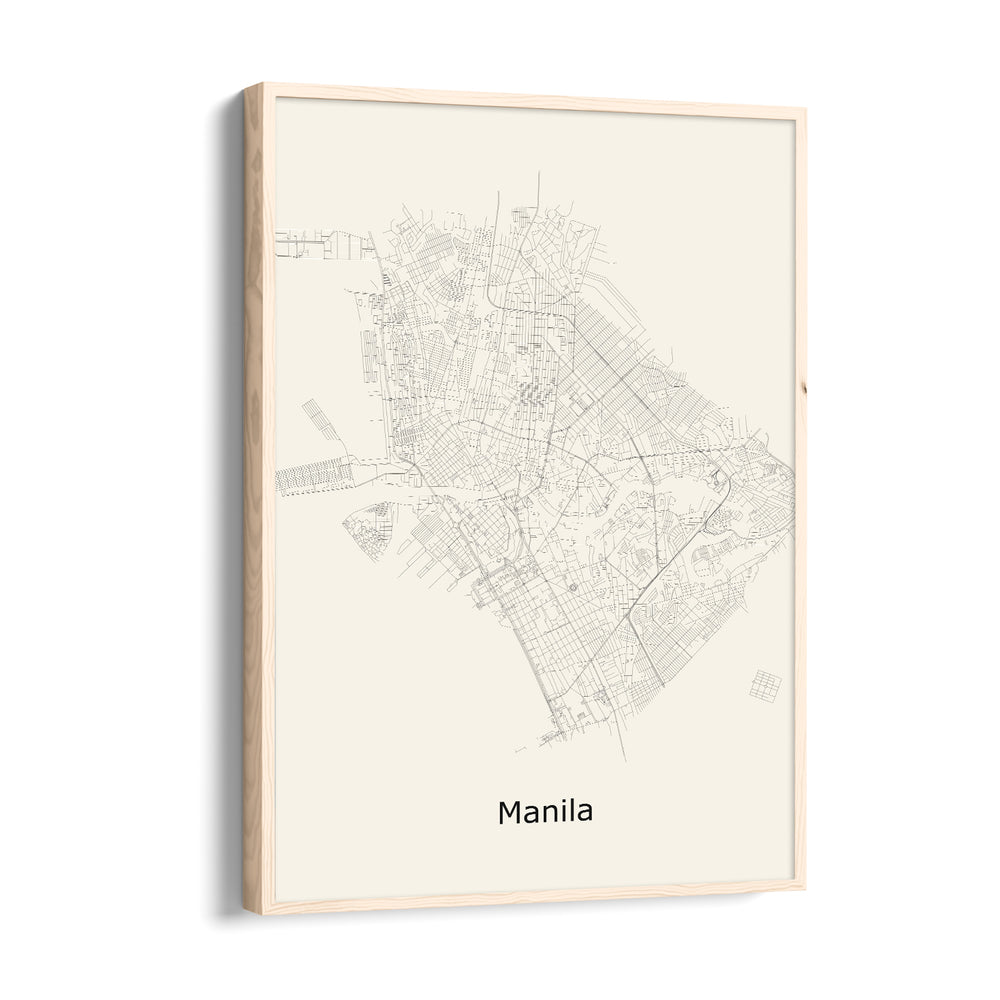 Manila City Lines - street map wall art