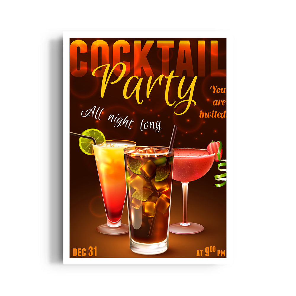 Midnight Cocktail Party - Food & Bar Wall Art - Pillow Fights