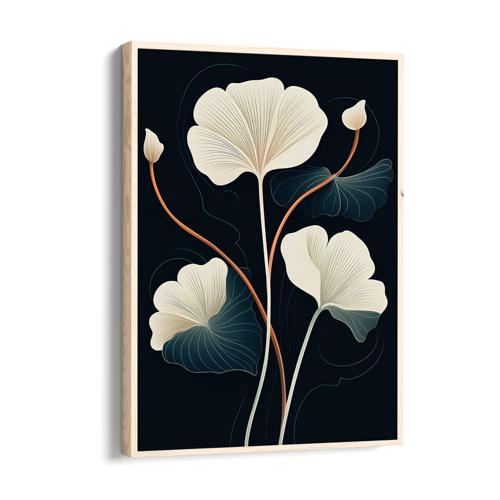 Midnight Ginkgo Bloom - Botanical Wall Art