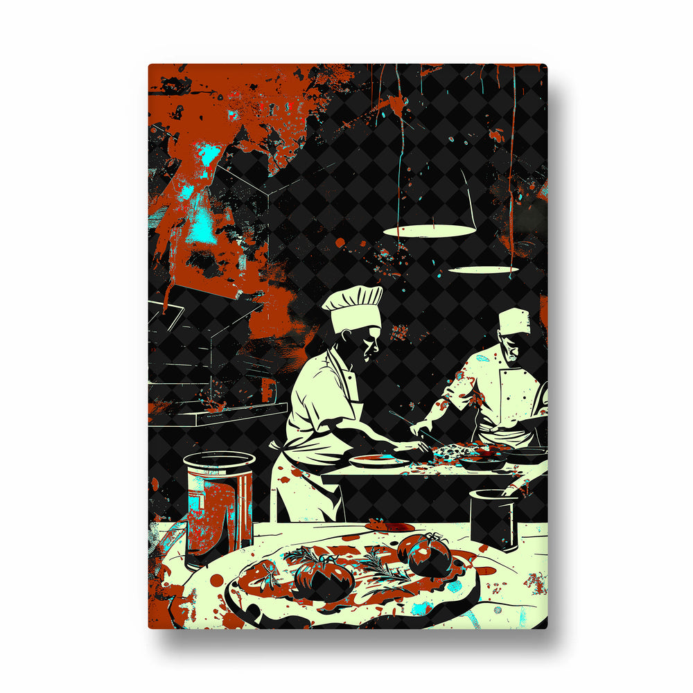 Midnight Kitchen Masters - Food & Bar Wall Art - Pillow Fights