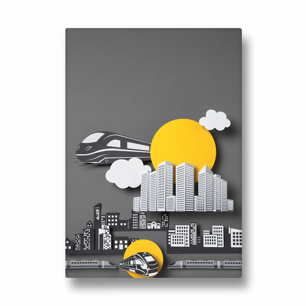 Modern Metro City Layers - City Wall Art