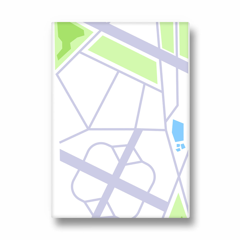 Modern Urban Grid - street map wall art