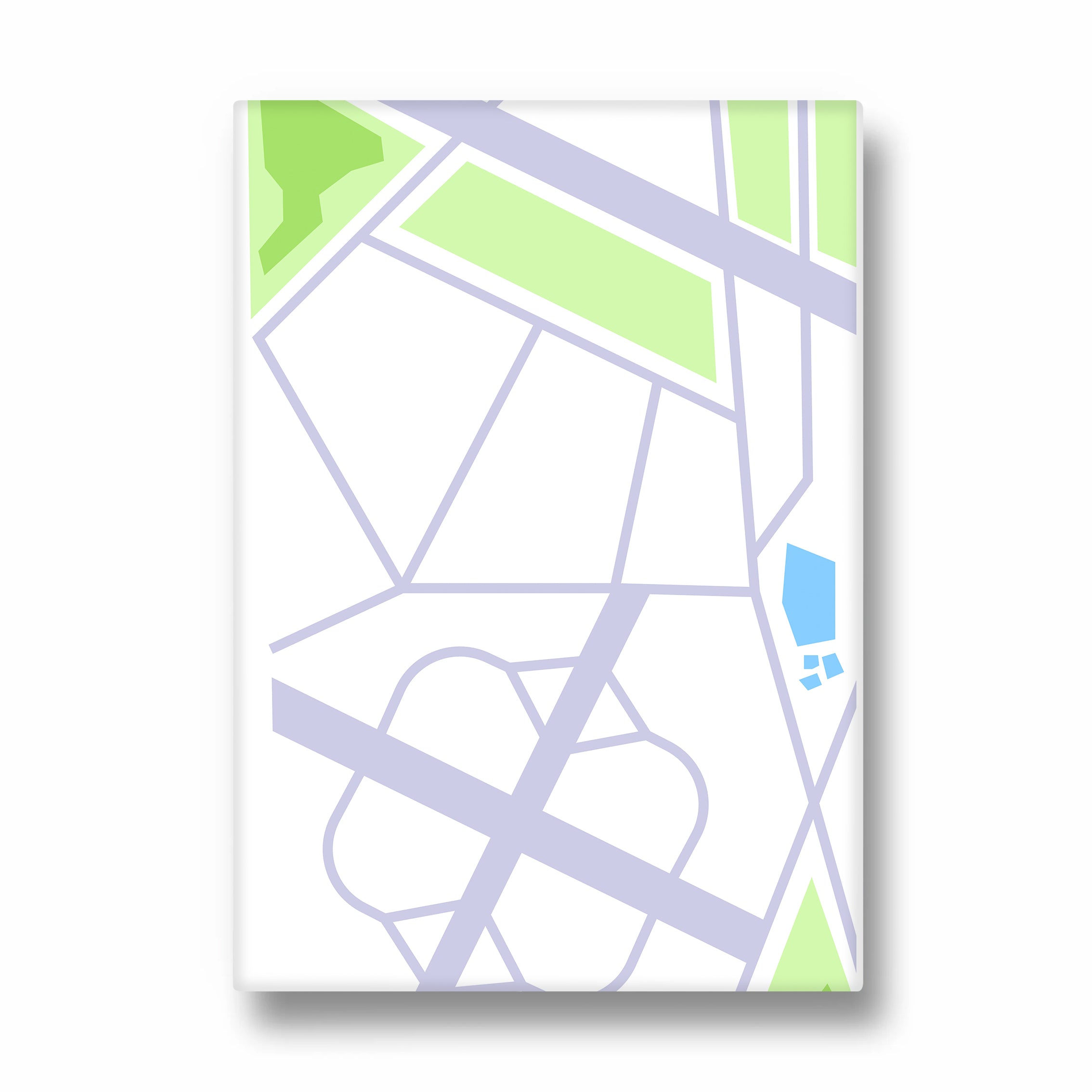 Modern Urban Grid - street map wall art