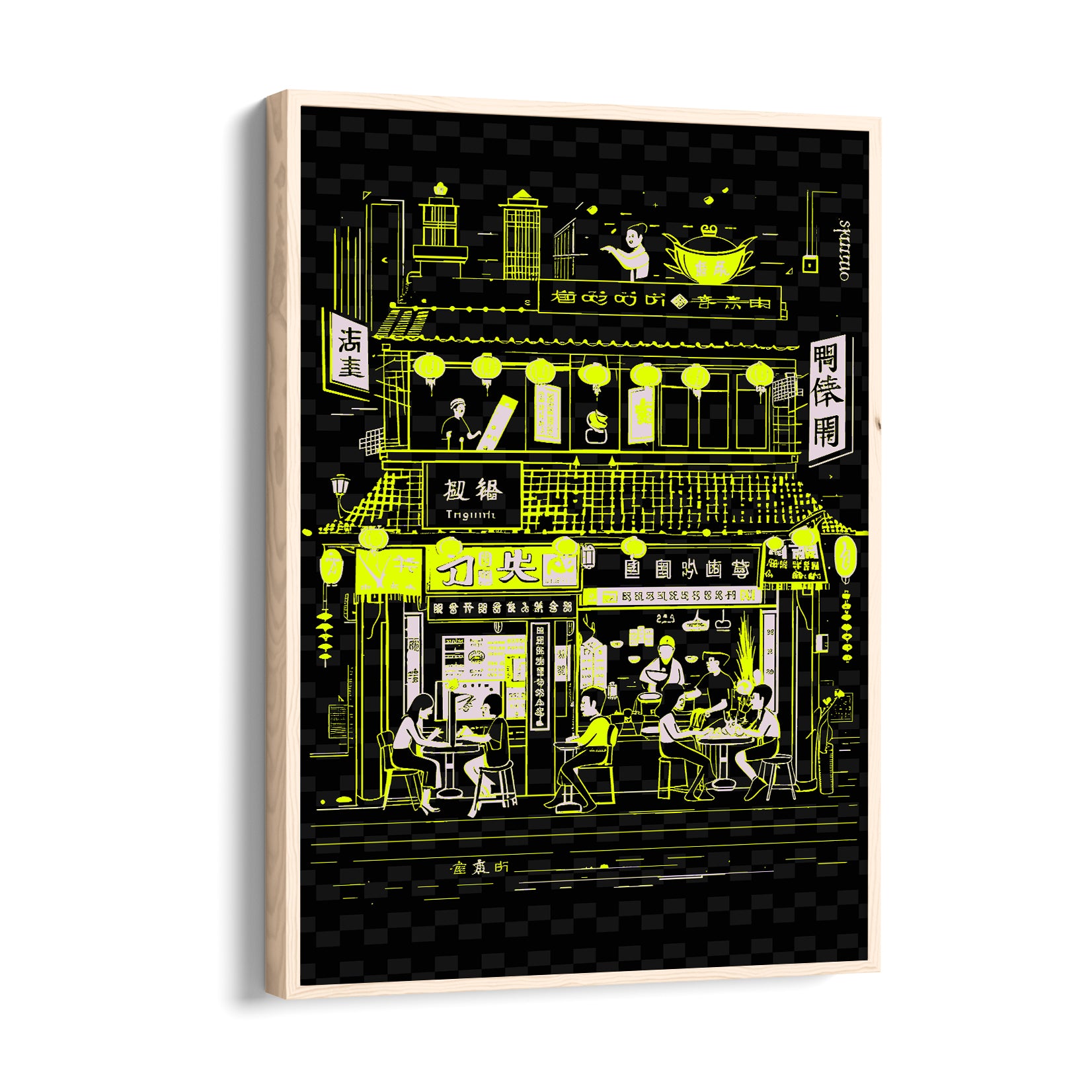 Neon Asian Street Caf?? - Food & Bar Wall Art