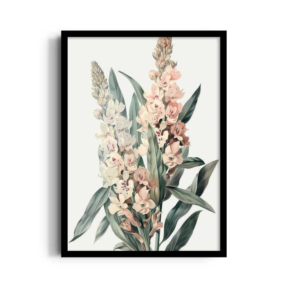 Orchid Meadow Elegance - Botanical Wall Art