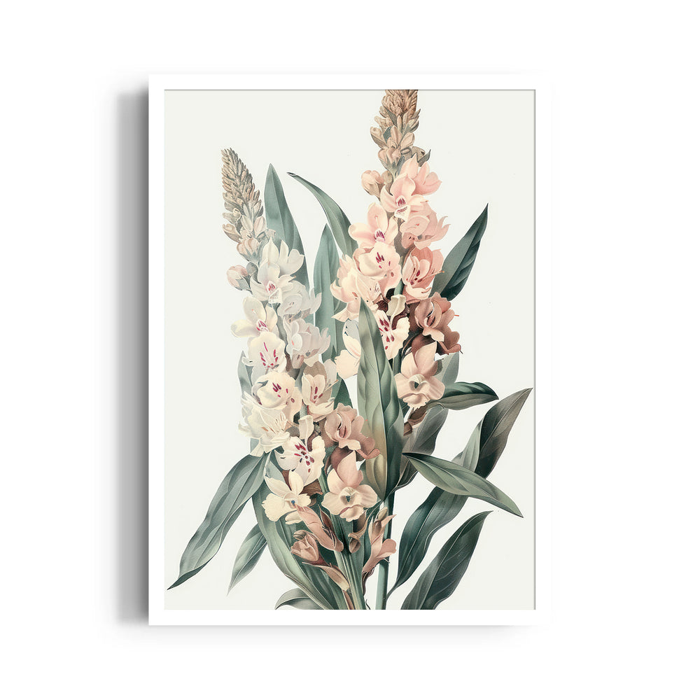 Orchid Meadow Elegance - Botanical Wall Art
