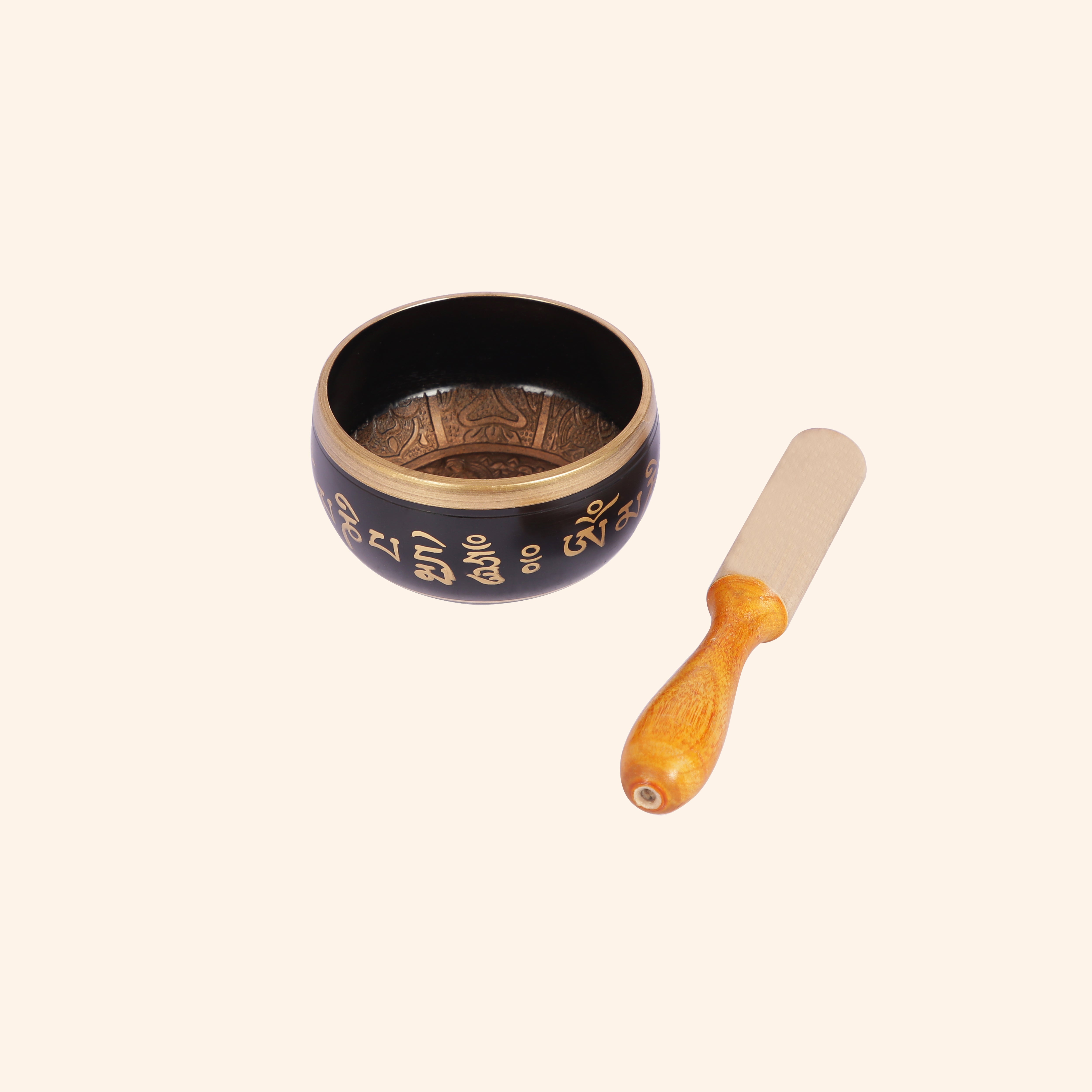Elegant Black Tibetan Singing Bowl Set | For Deep Meditation & Chakra Healing