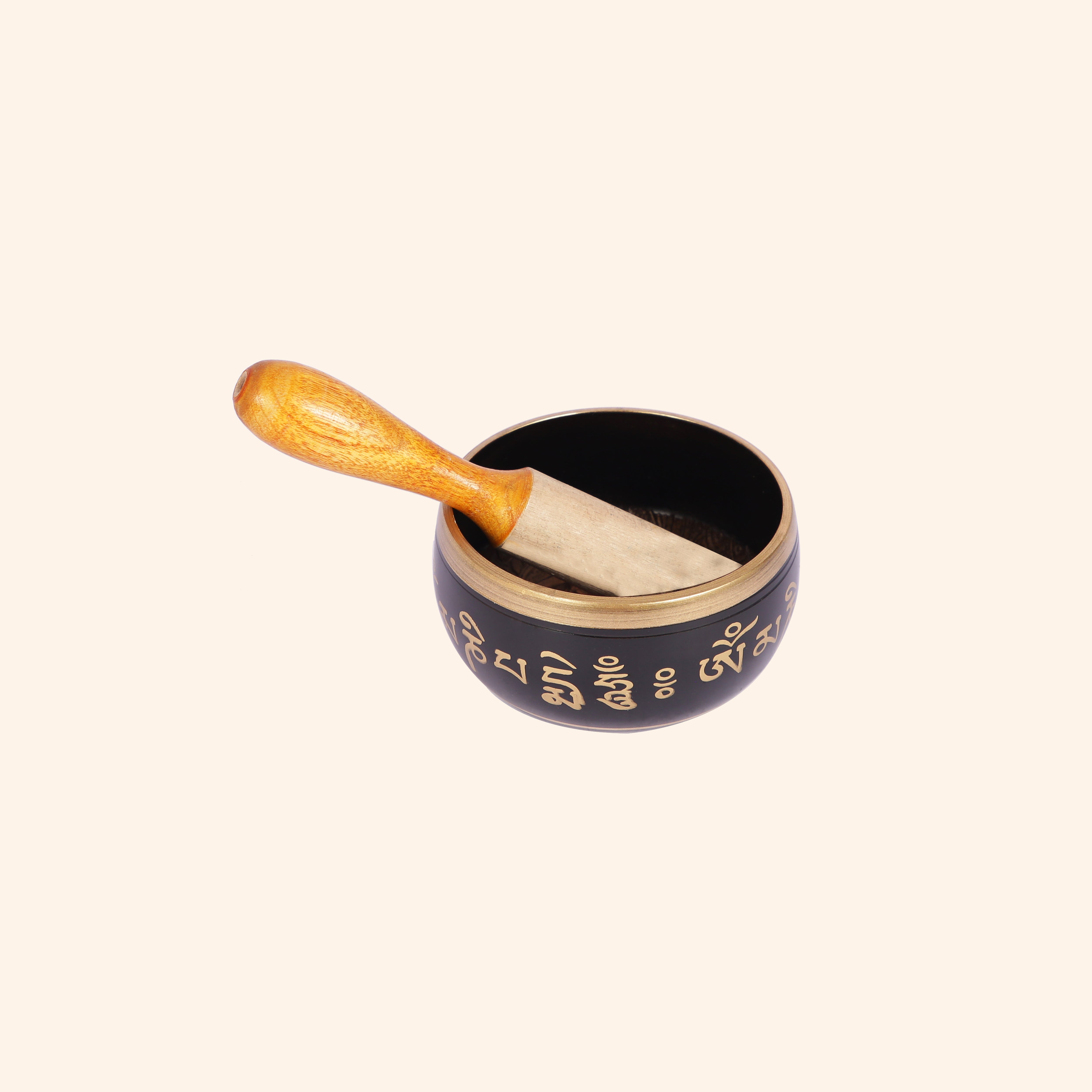 Elegant Black Tibetan Singing Bowl Set | For Deep Meditation & Chakra Healing