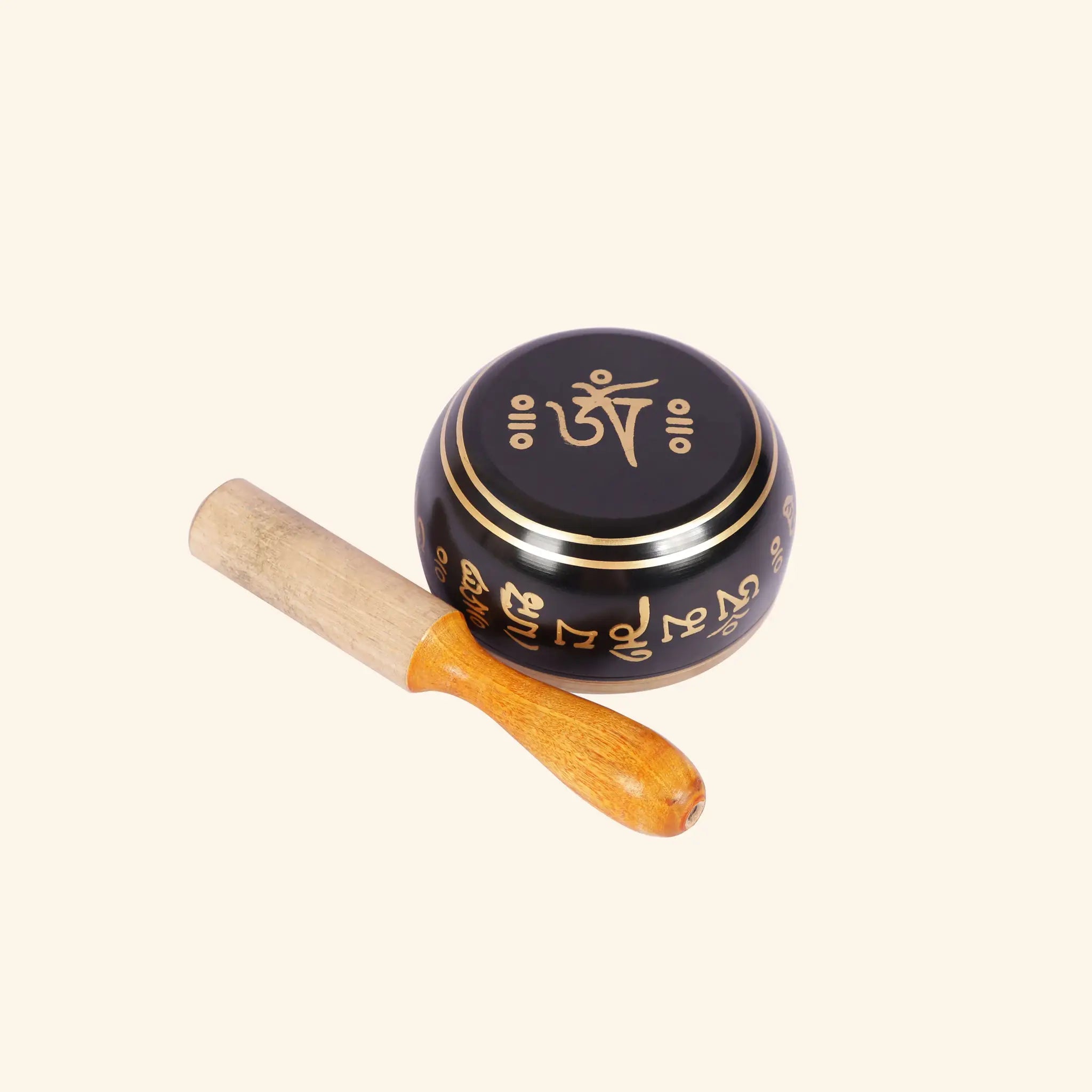 Elegant Black Tibetan Singing Bowl Set | For Deep Meditation & Chakra Healing