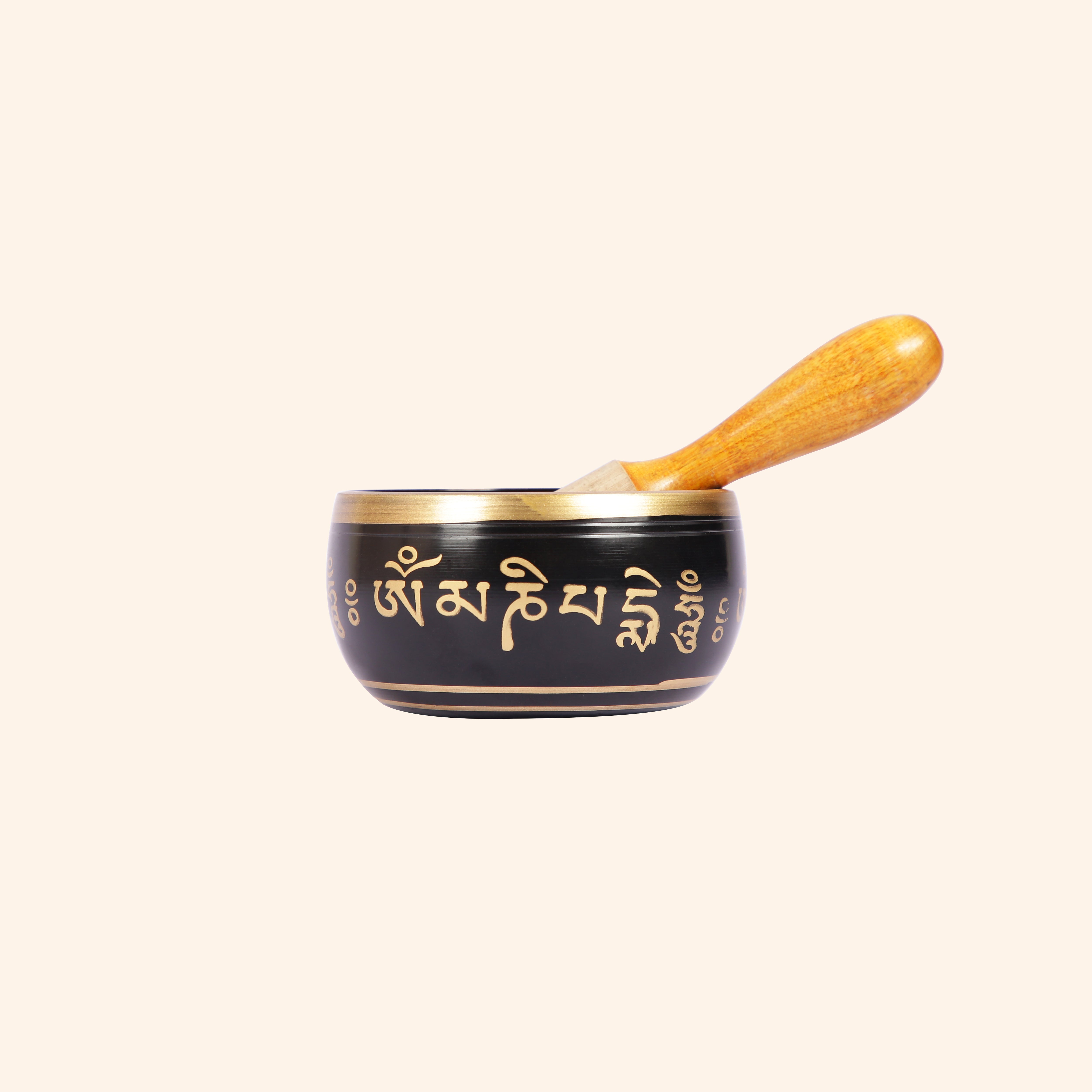 Elegant Black Tibetan Singing Bowl Set | For Deep Meditation & Chakra Healing