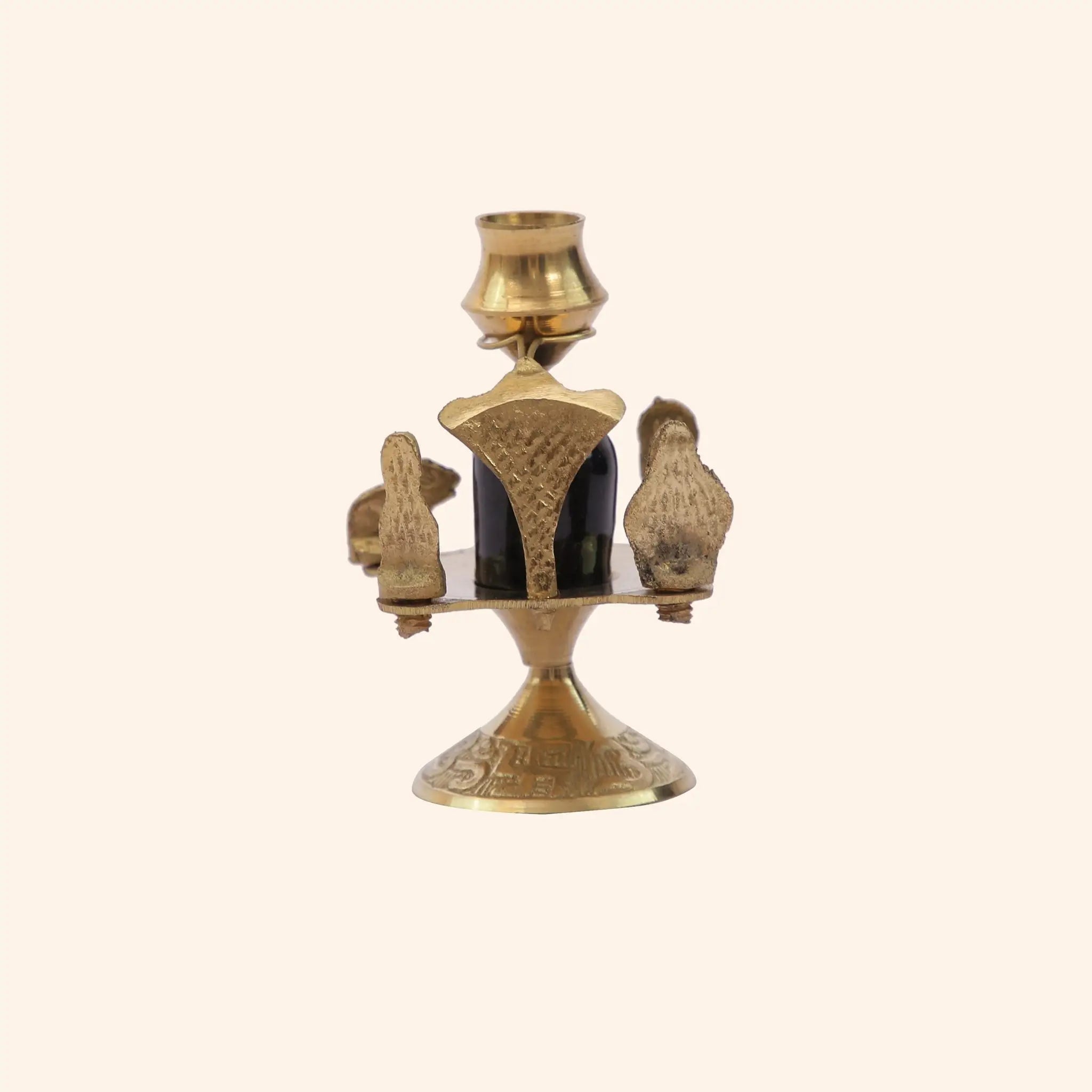 Complete Shiv Parivar with Shiva Lingam on Brass Stand | For Home Mandir