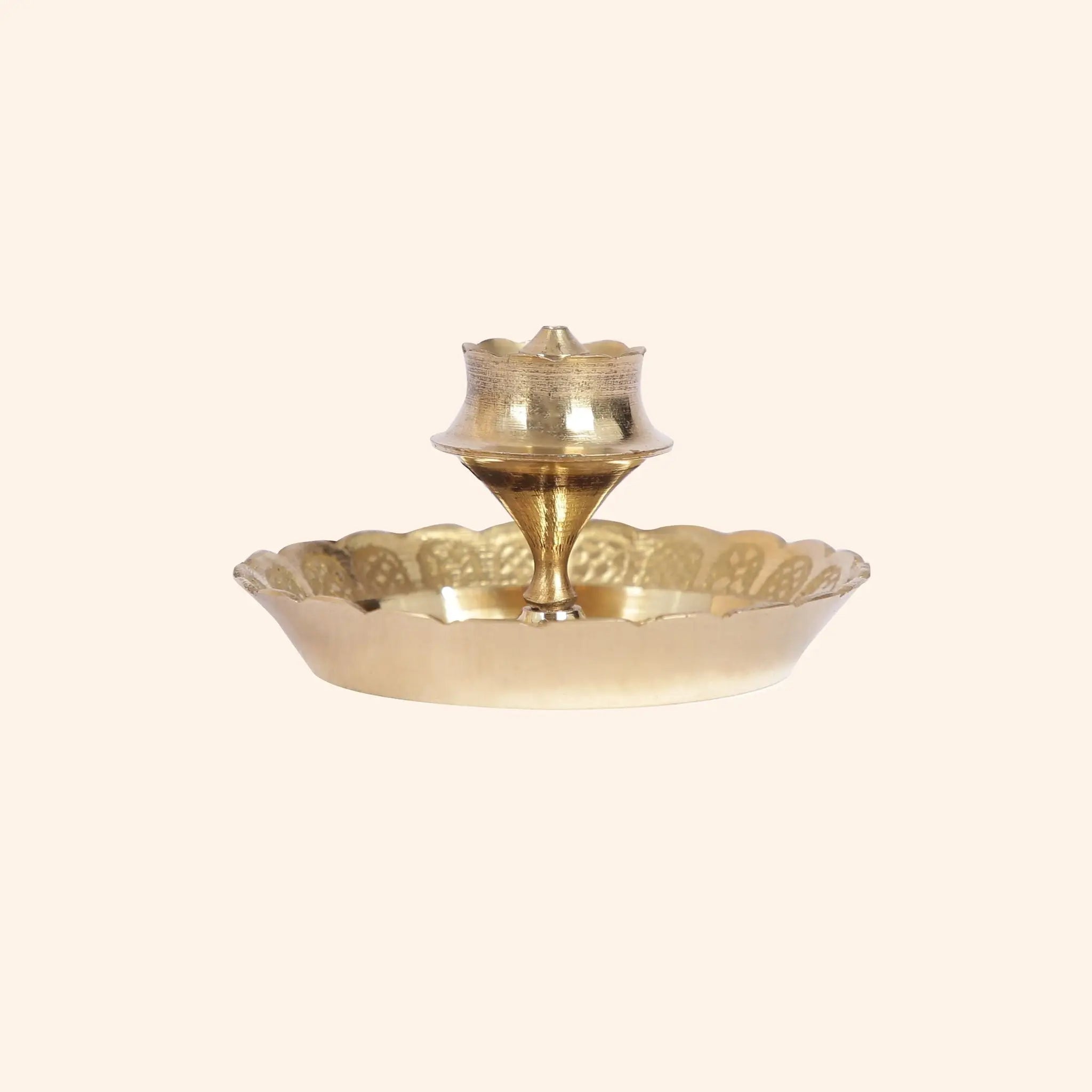 Brass Agarbatti Stand ("Sampat") | For Puja, Aarti & Home Fragrance