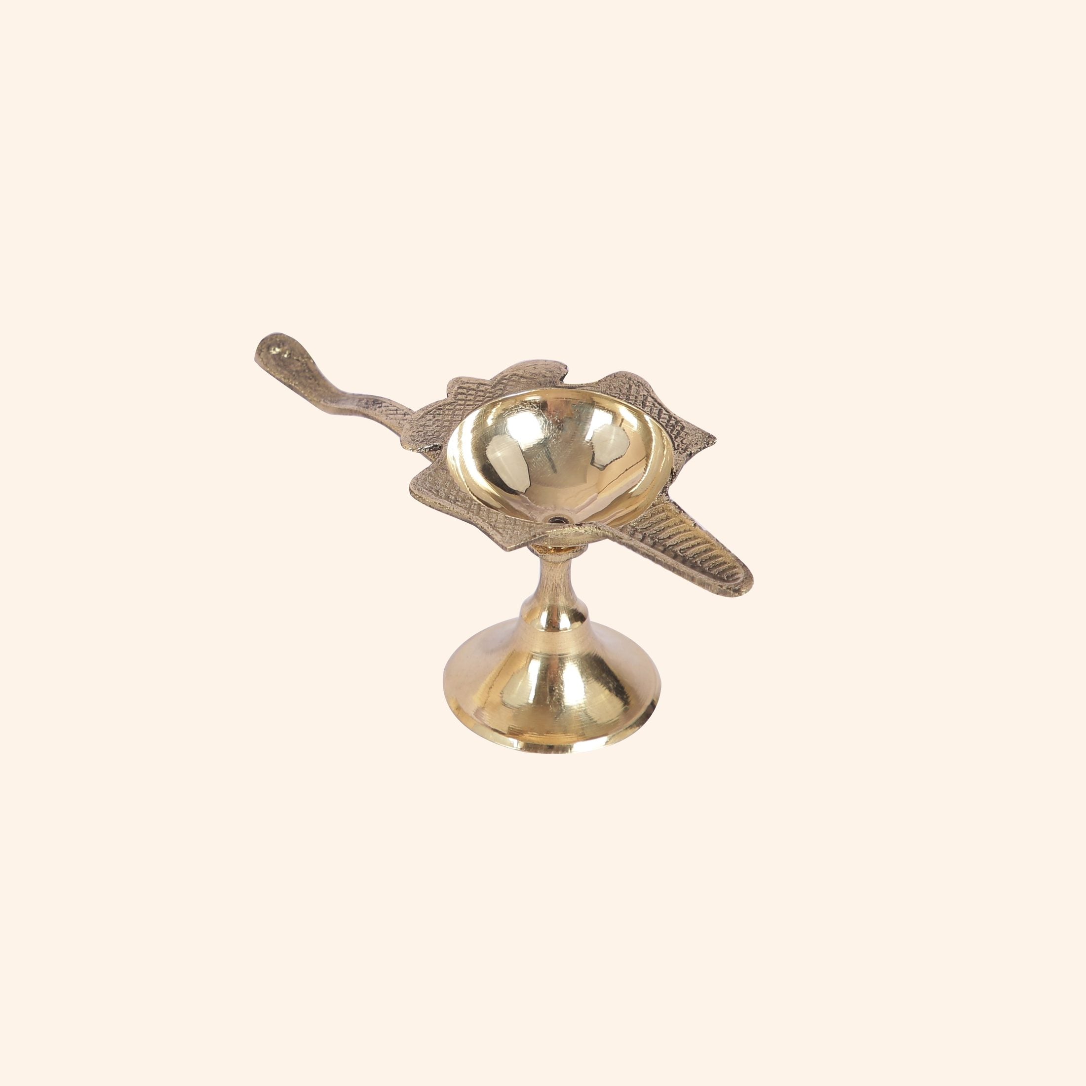 Symbolic Brass Shankha (Conch) Diya | "Mahabharat Aarti" for Diwali & Puja