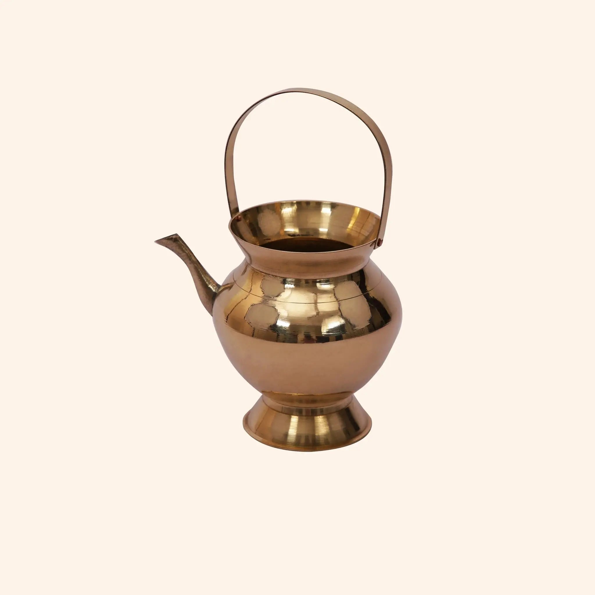 Traditional Brass Puja Kamandal | Holy Water Pot for Rituals & Abhishek