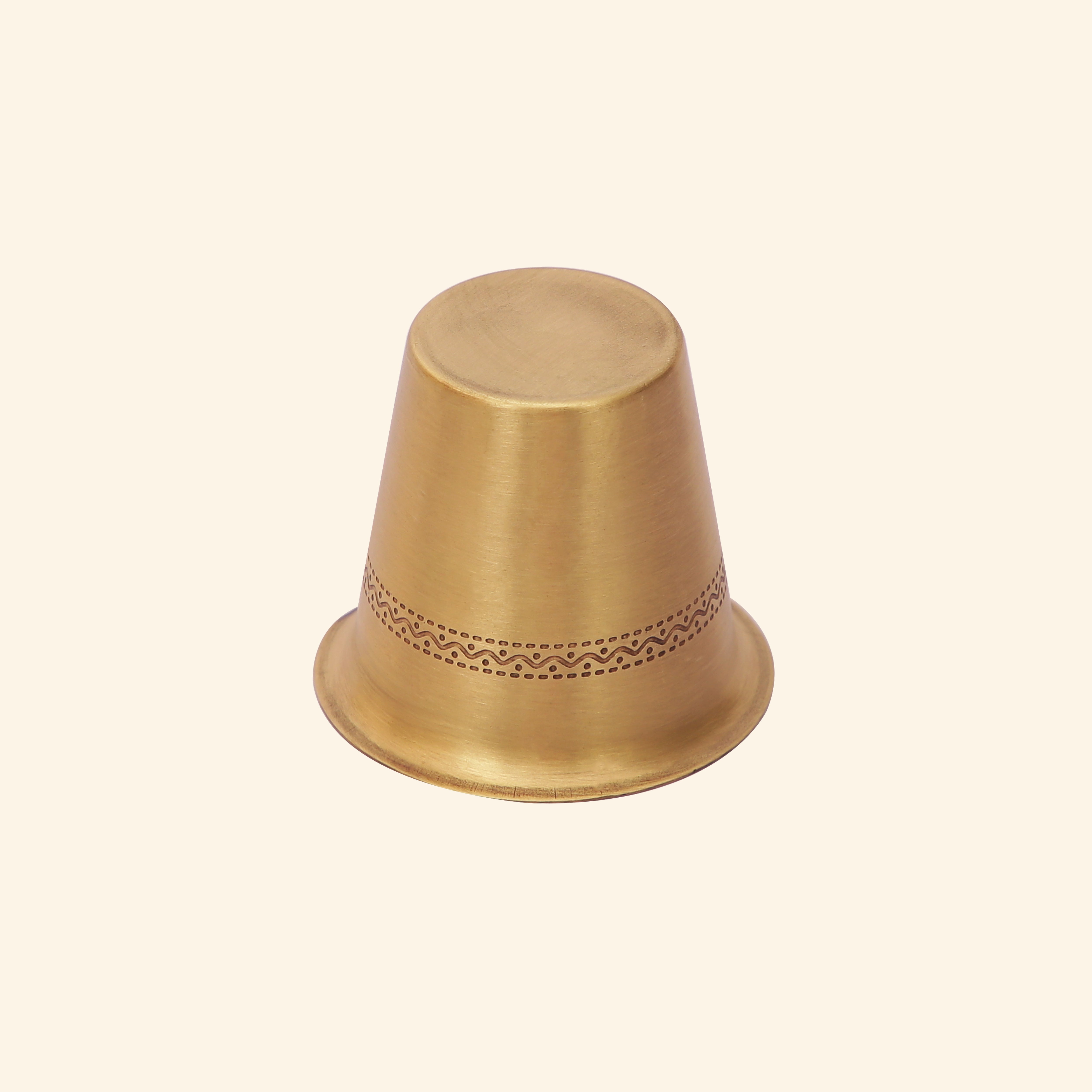 Traditional South Indian Brass Coffee Davara Set (Tumbler & Bowl)