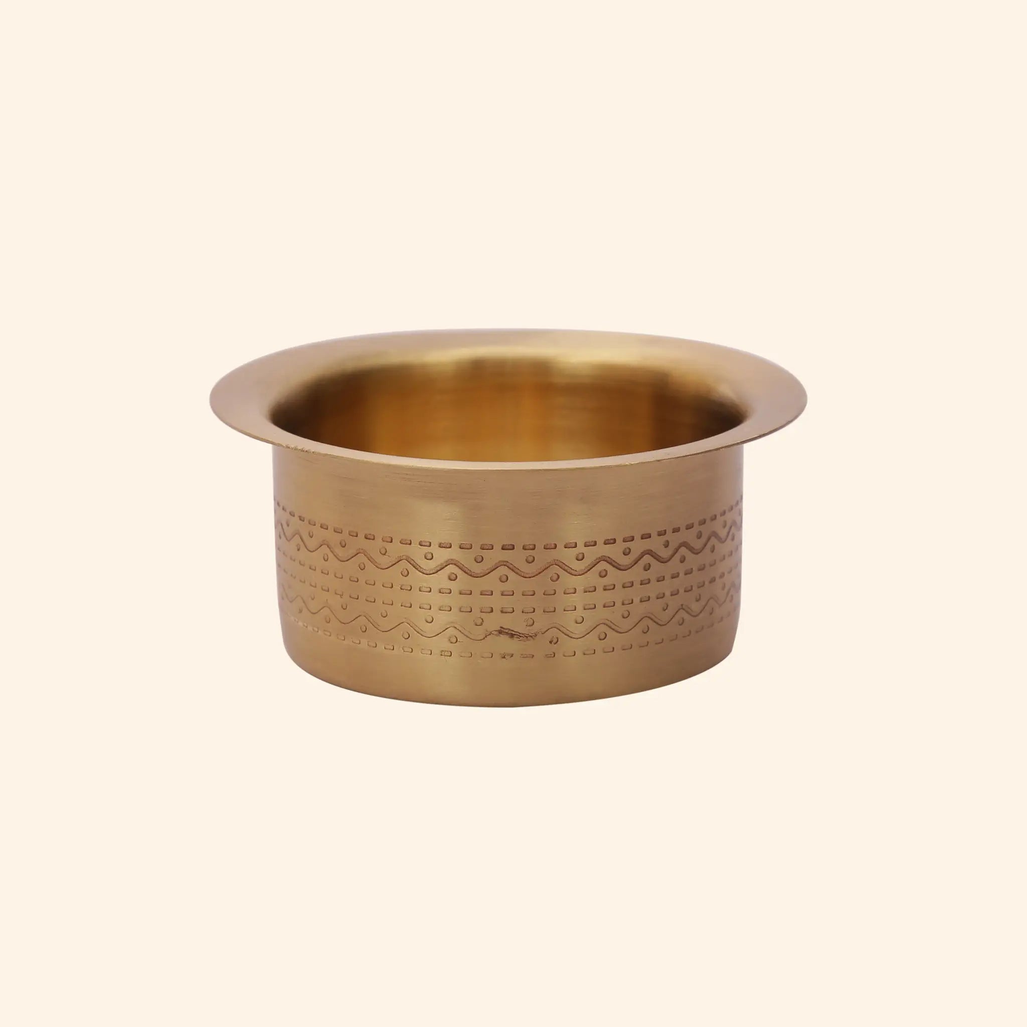 Traditional South Indian Brass Coffee Davara Set (Tumbler & Bowl)