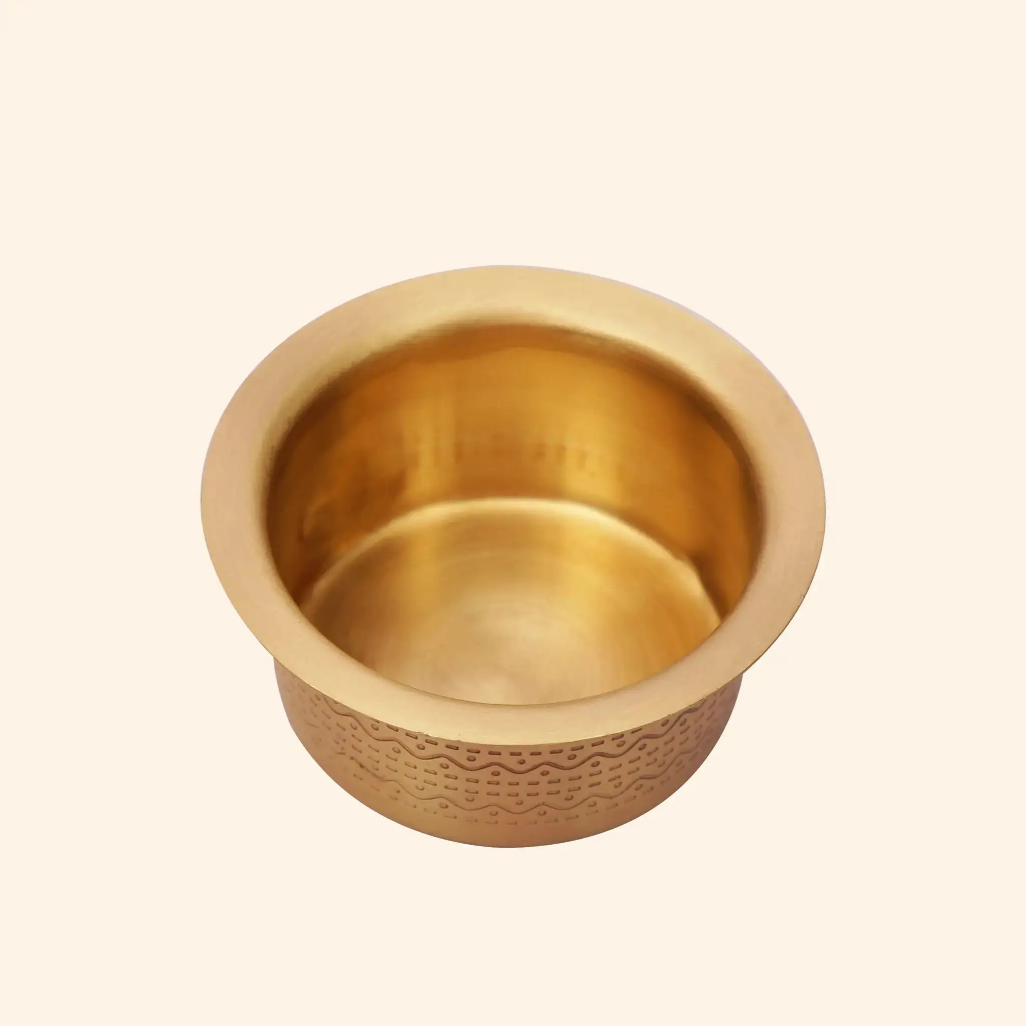 Traditional South Indian Brass Coffee Davara Set (Tumbler & Bowl)