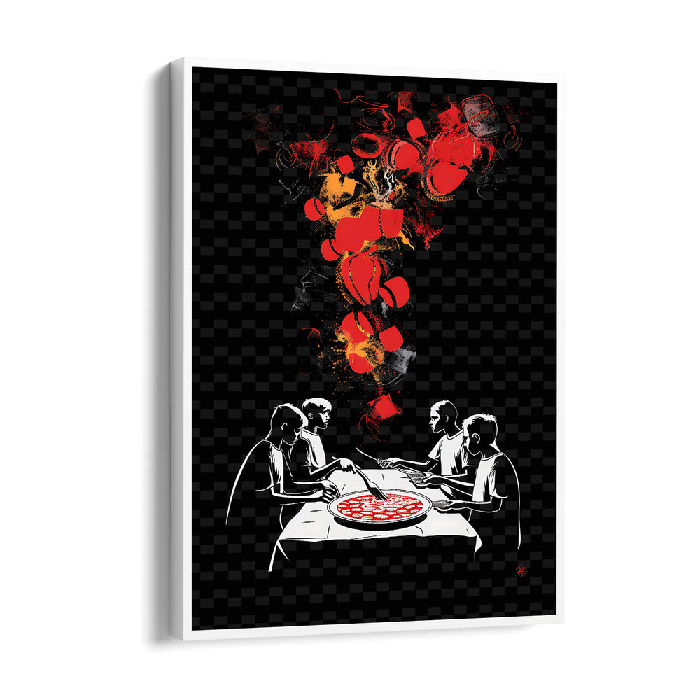 Pizza Night Explosion - Food & Bar Wall Art - Pillow Fights
