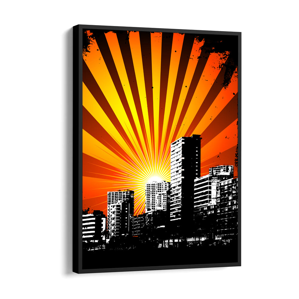 Radiant Urban Sunrise - City Wall Art
