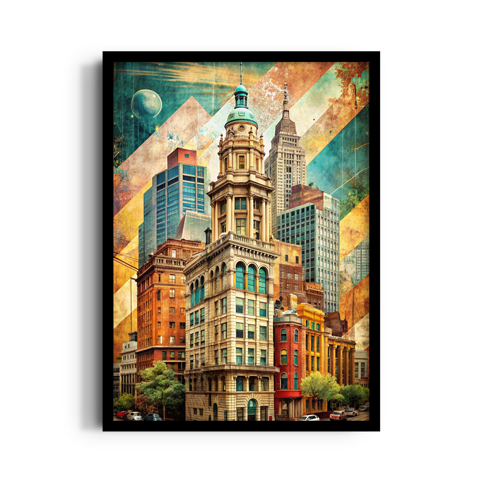 Retro Skyline Heritage - City Wall Art