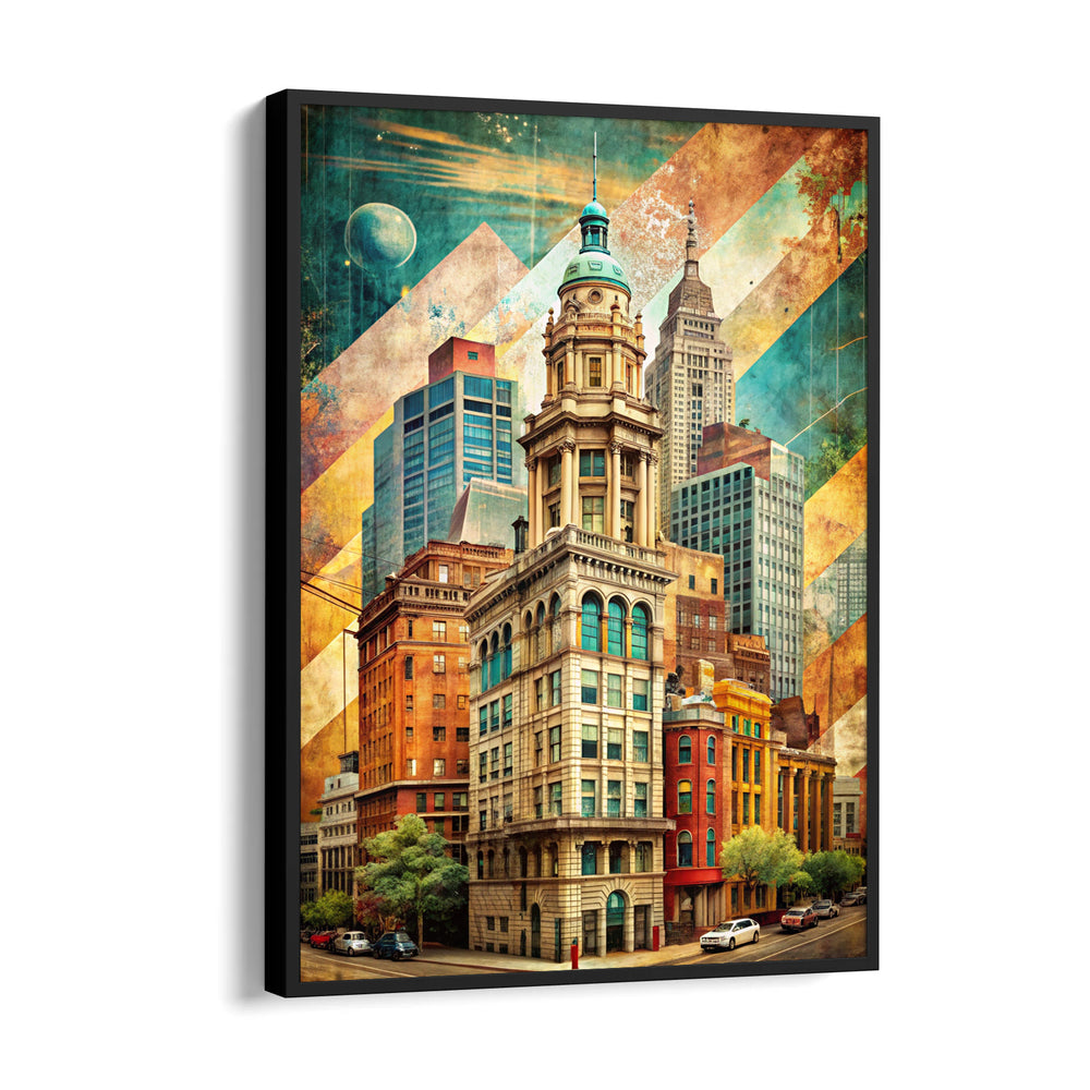 Retro Skyline Heritage - City Wall Art