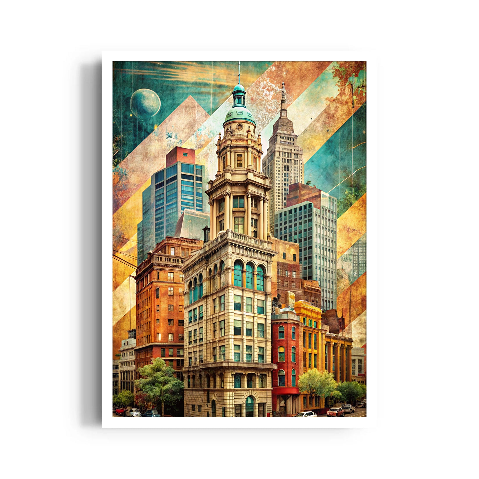 Retro Skyline Heritage - City Wall Art