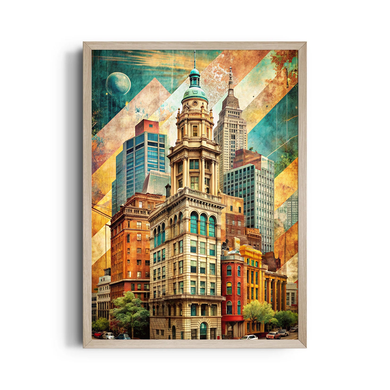 Retro Skyline Heritage - City Wall Art