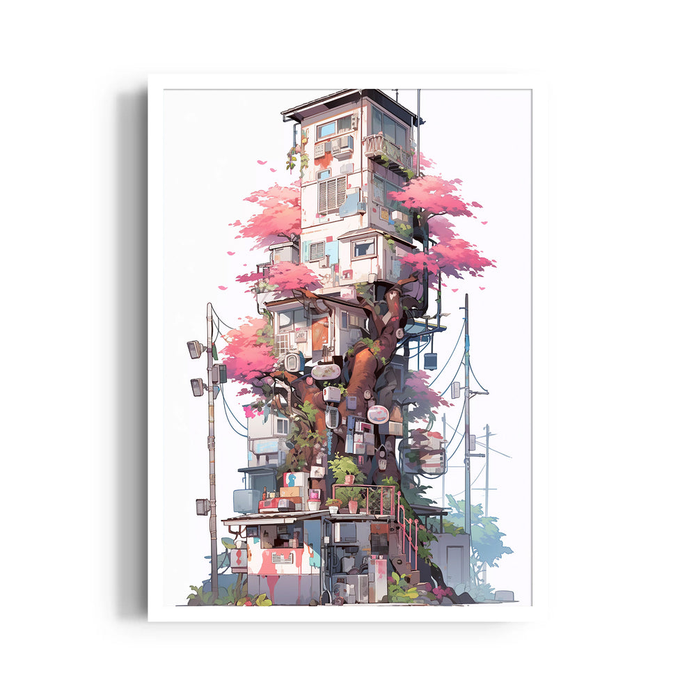 Sakura Urban Treehouse - City Wall Art