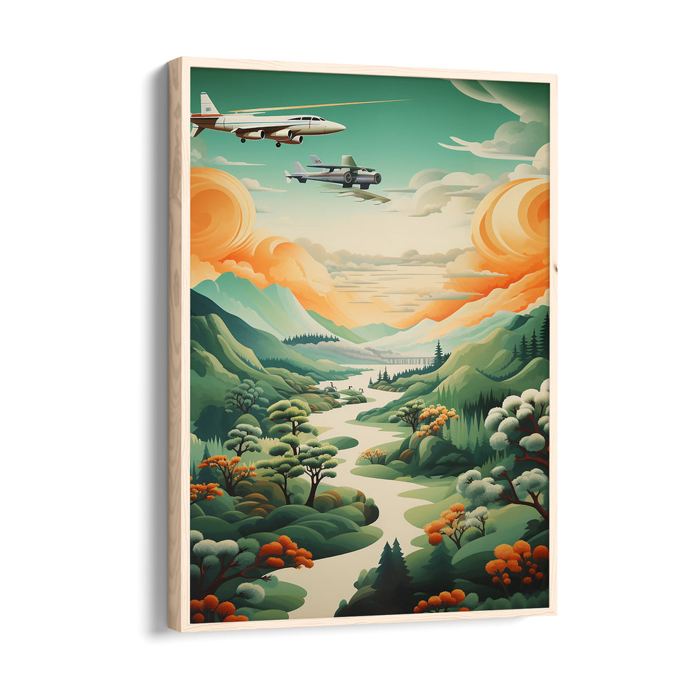 Skybound Valley Journey - Travel Wall Art