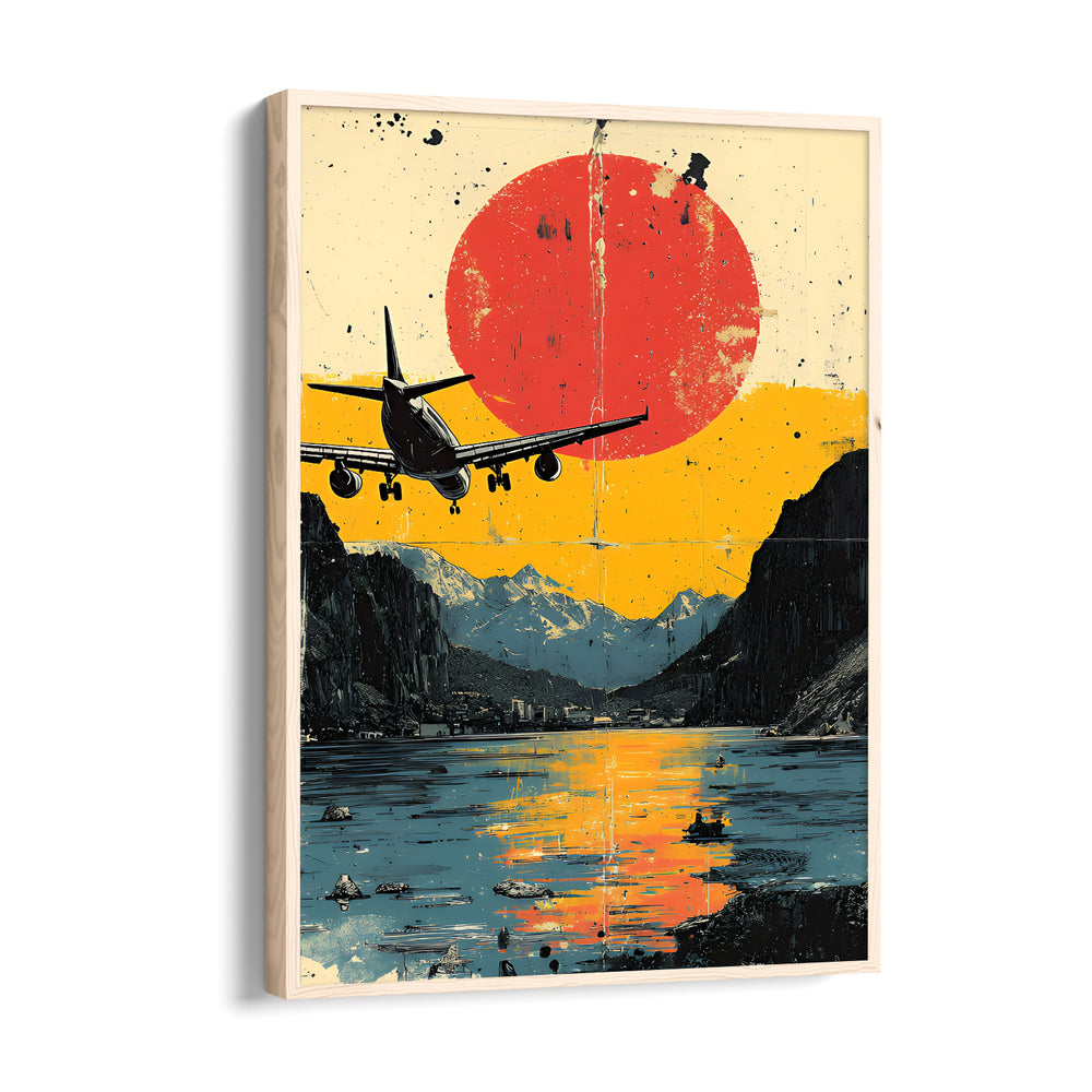 Sunset Horizon Flight - Travel Wall Art