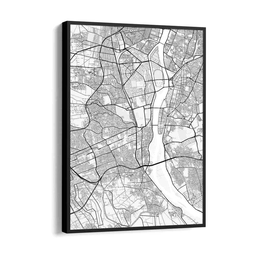 Timeless River Grid - street map wall art