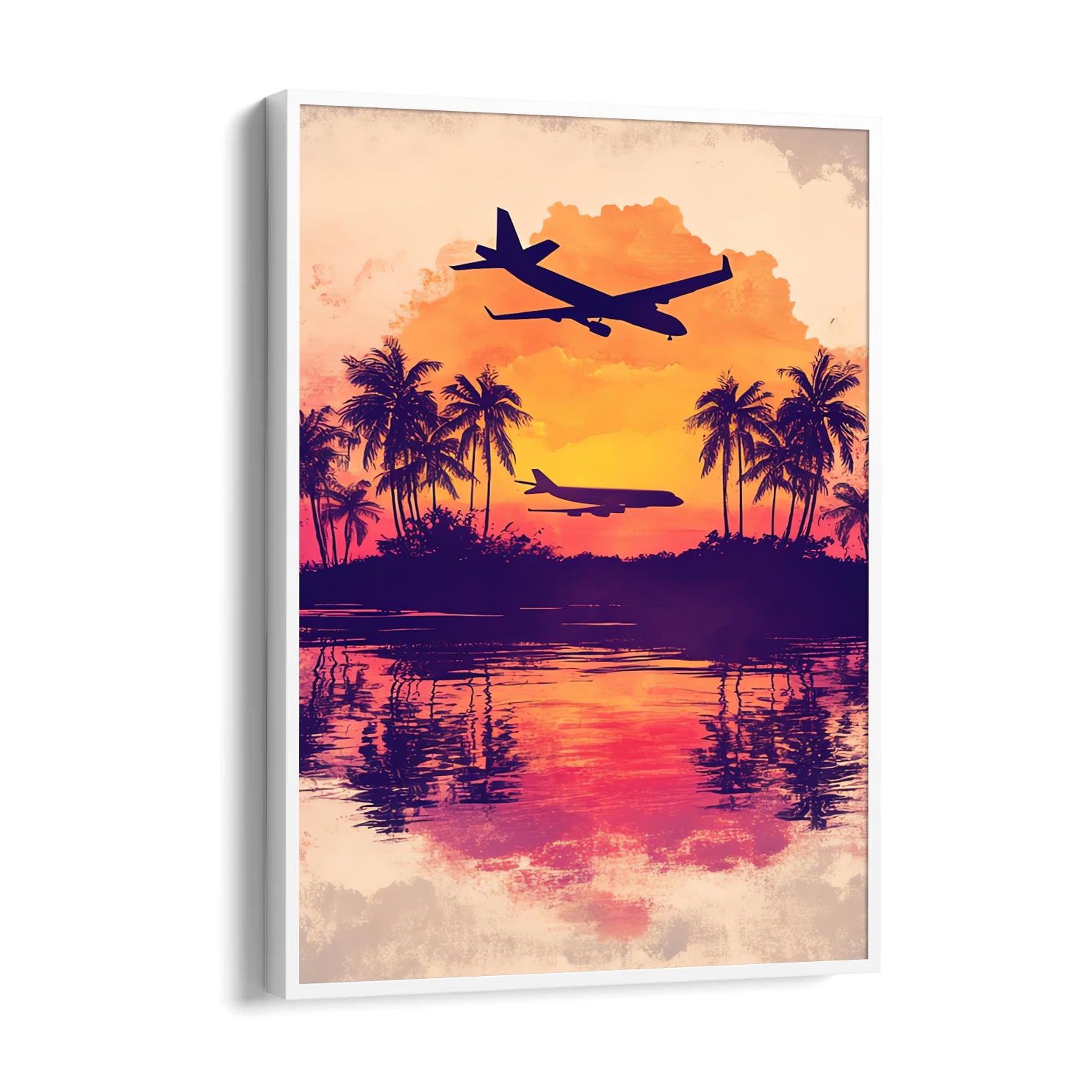 Tropical Sunset Flight - Travel Wall Art