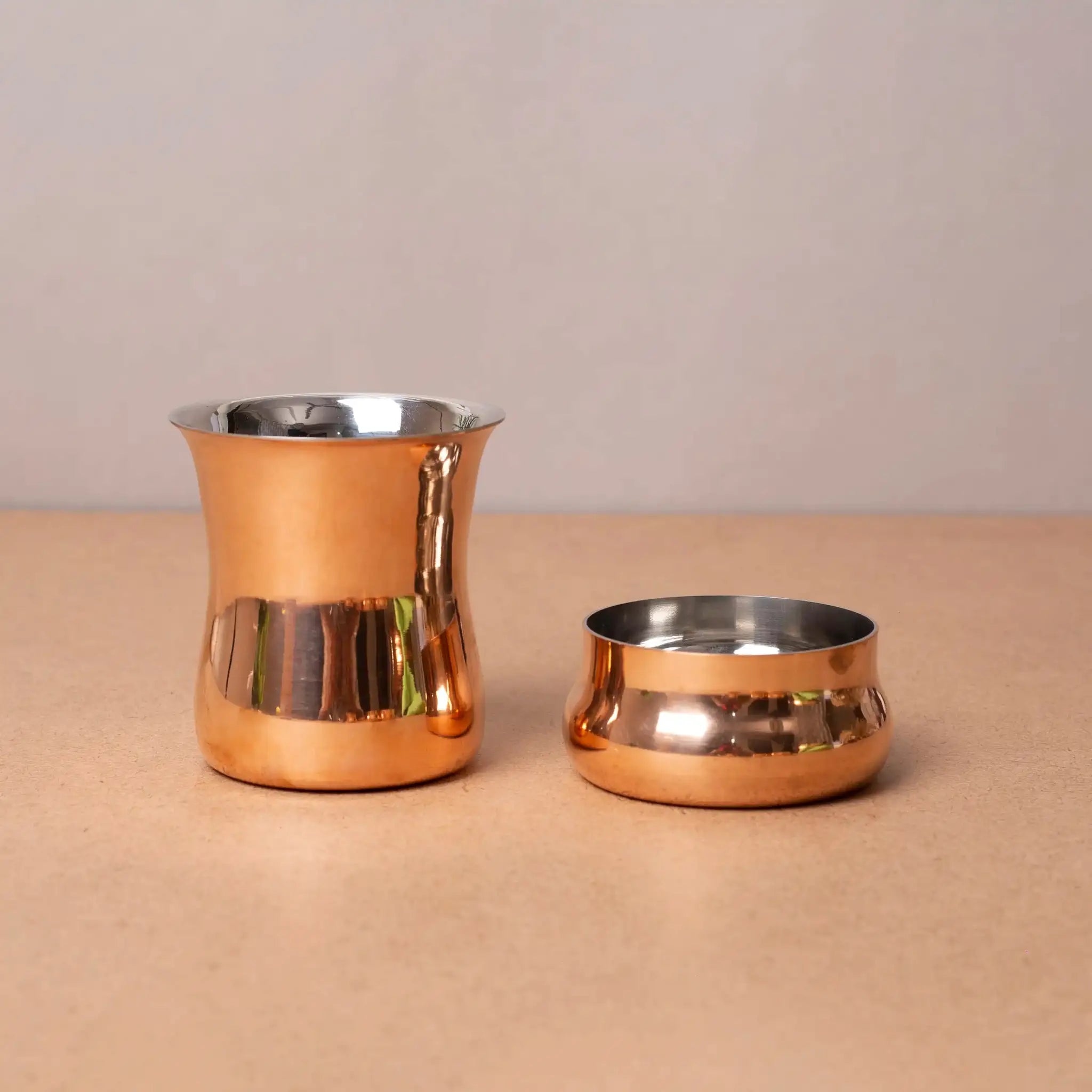 Complete 8-Piece Copper & Steel Thali Dinner Set | For Festive Dining & Gifting