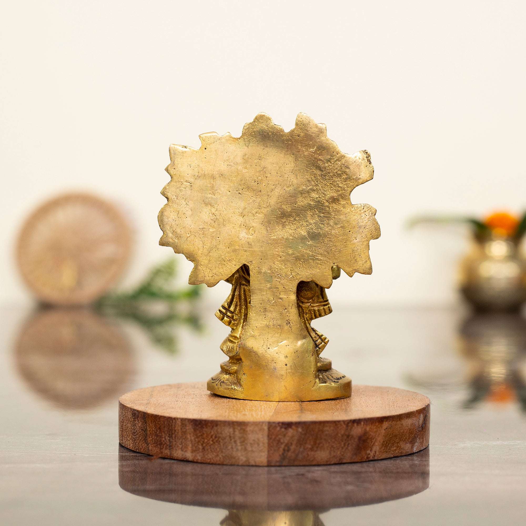 Enchanting Brass Radha Krishna Under Wish-Fulfilling Tree | Symbol of Harmony